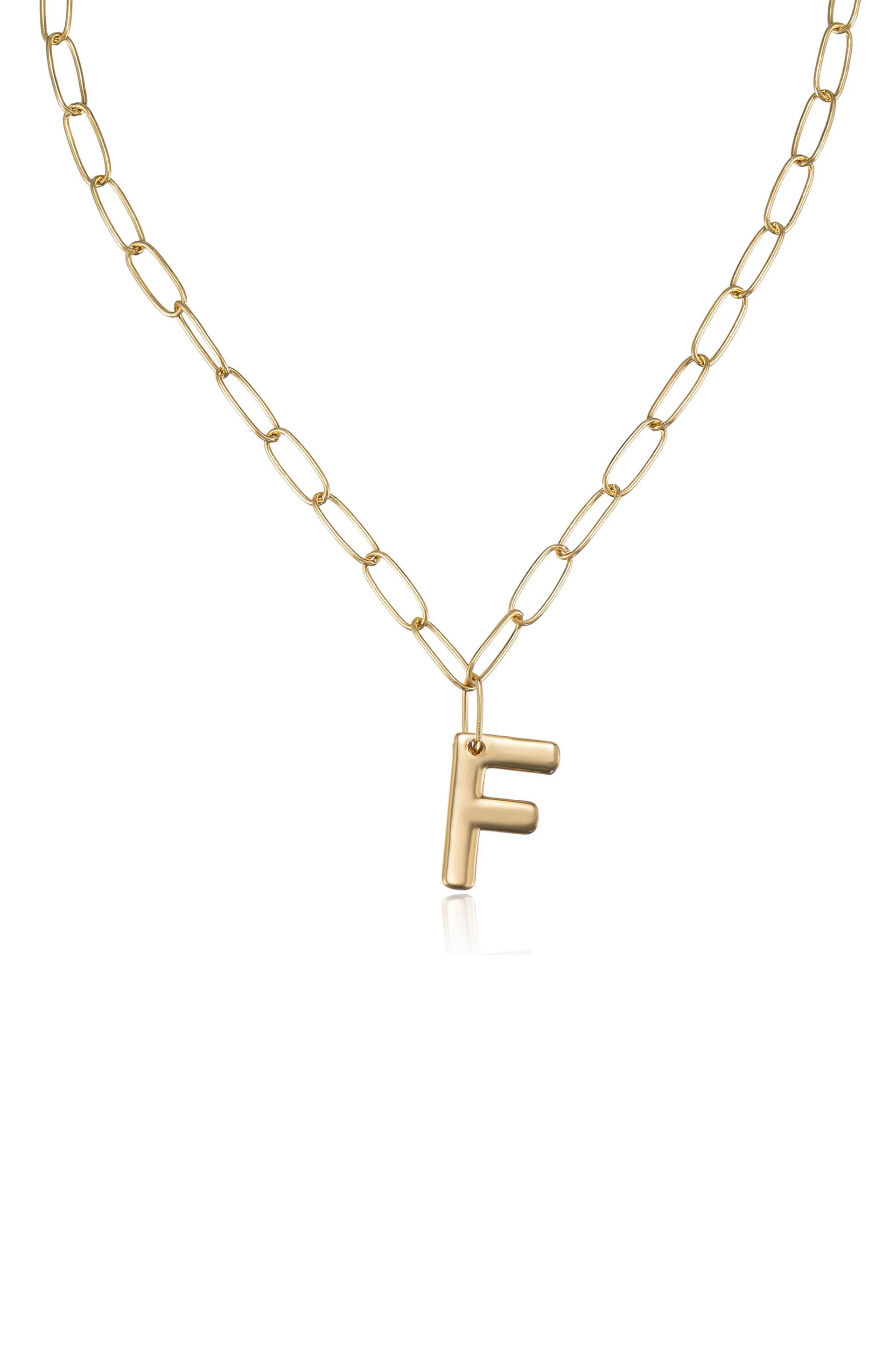Paperclip Link Initial Necklace - Image 8