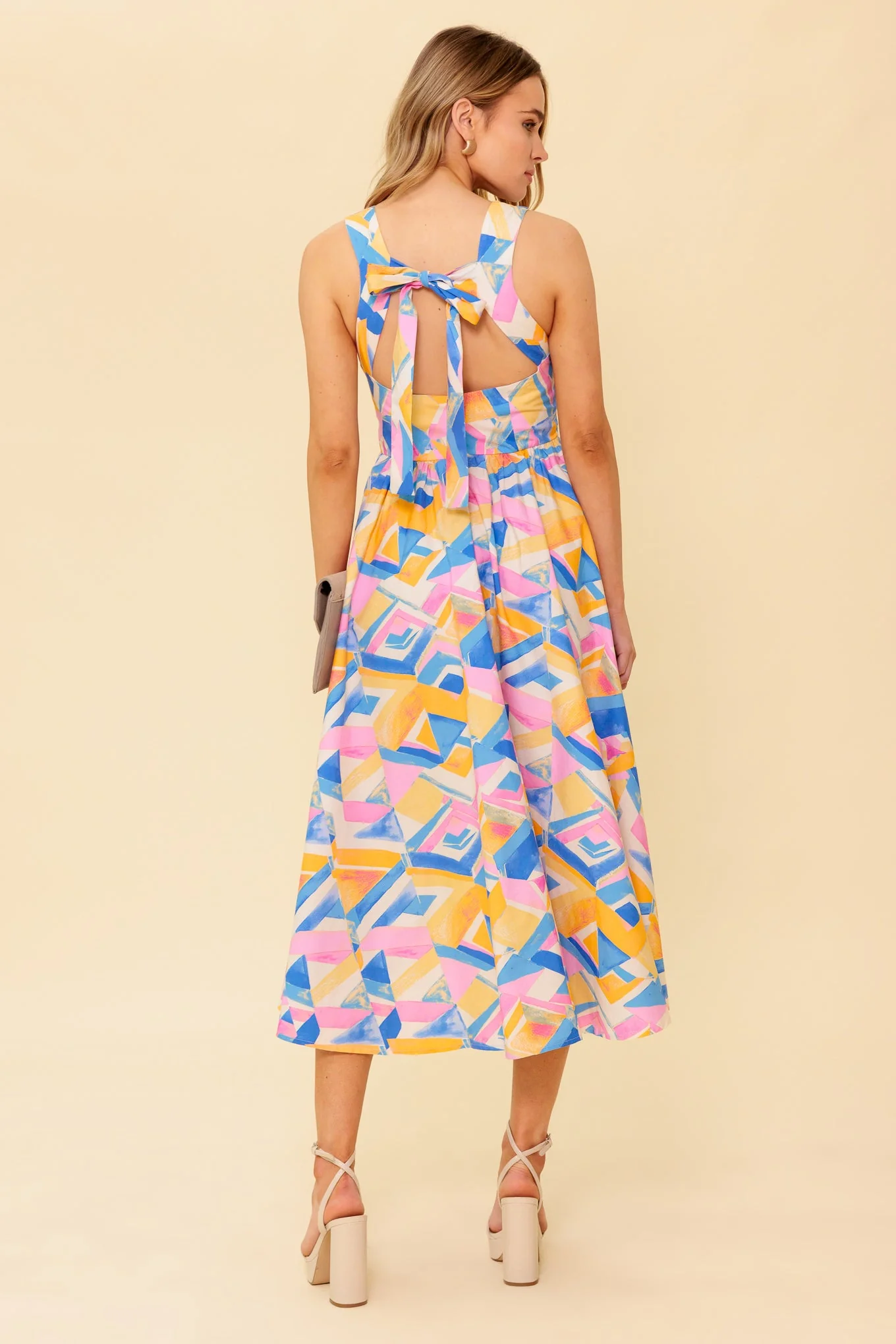PATTON PARK MIDI DRESS - POWDER BLUE & PINK - Image 2