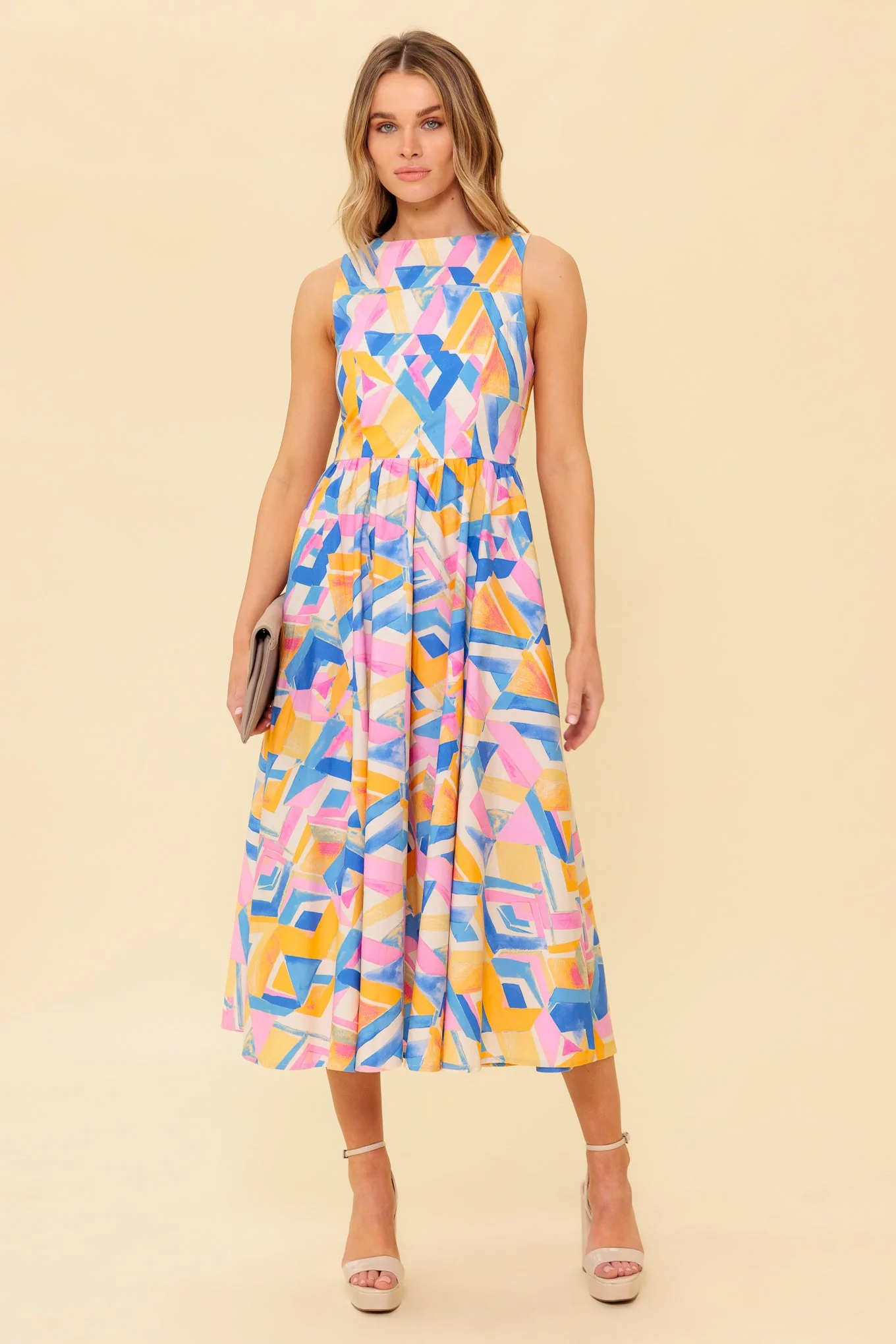 PATTON PARK MIDI DRESS - POWDER BLUE & PINK - Image 5
