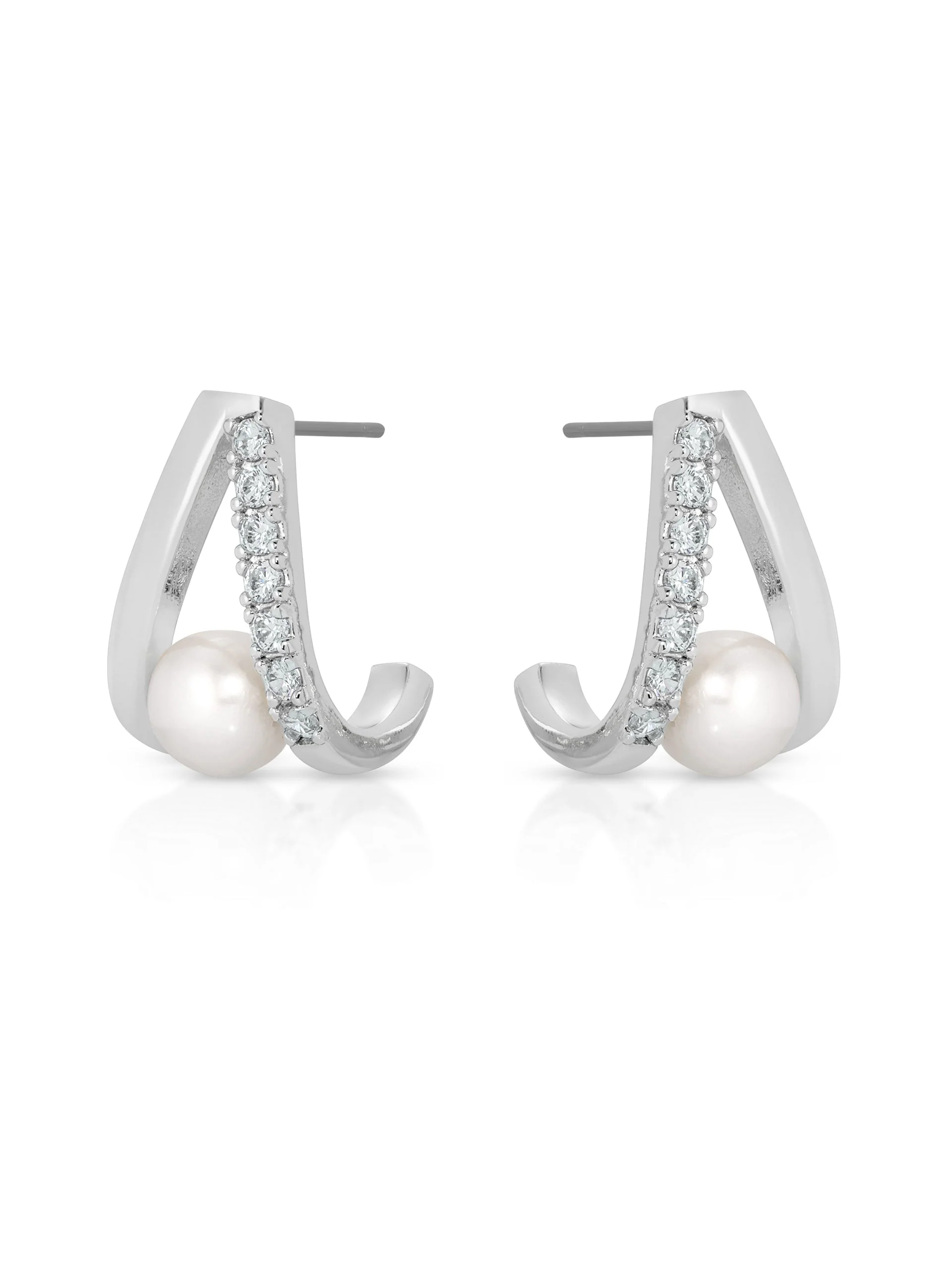 Pavé and Pearl Earrings - Image 9
