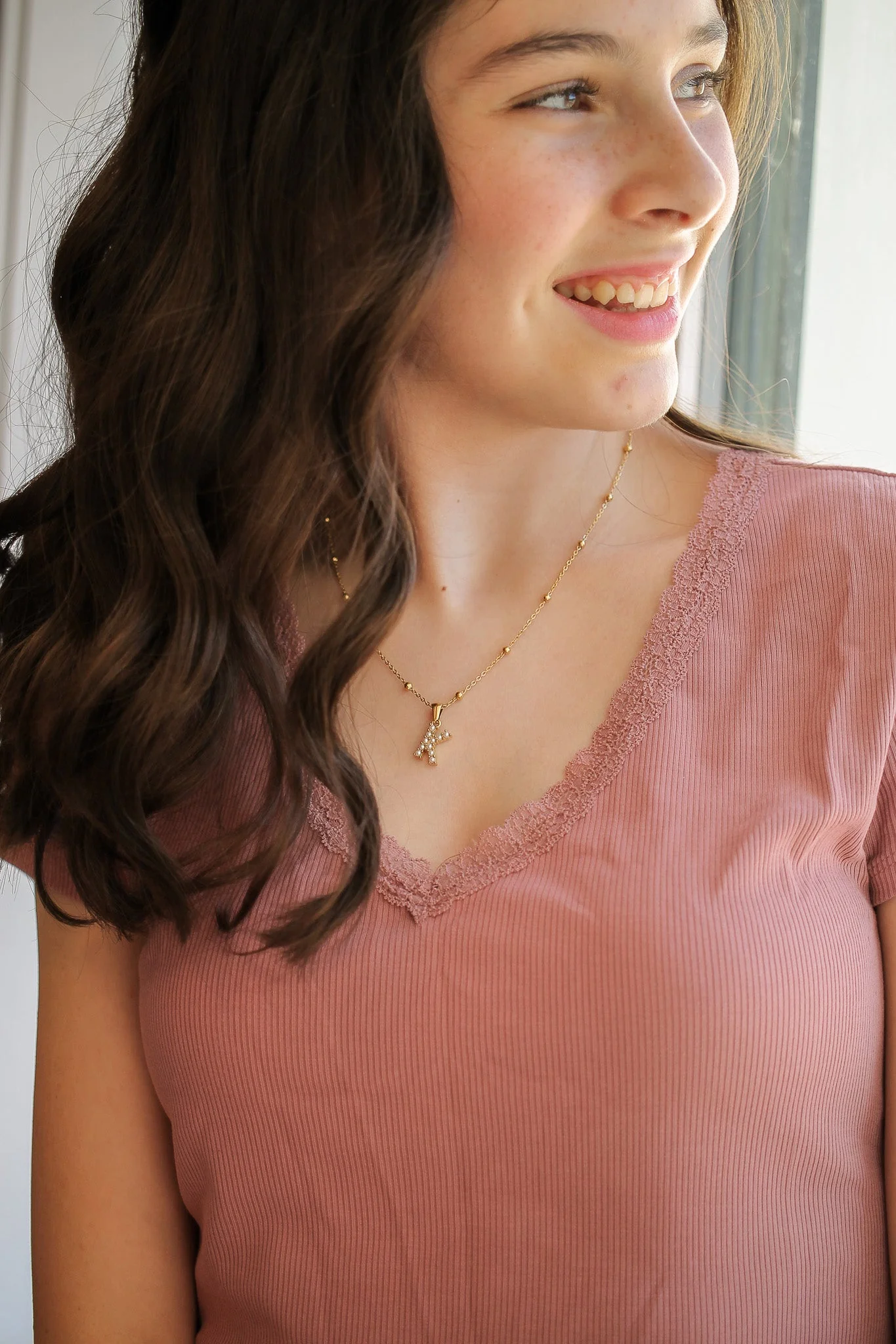 Pearl Initial Necklace - Image 3