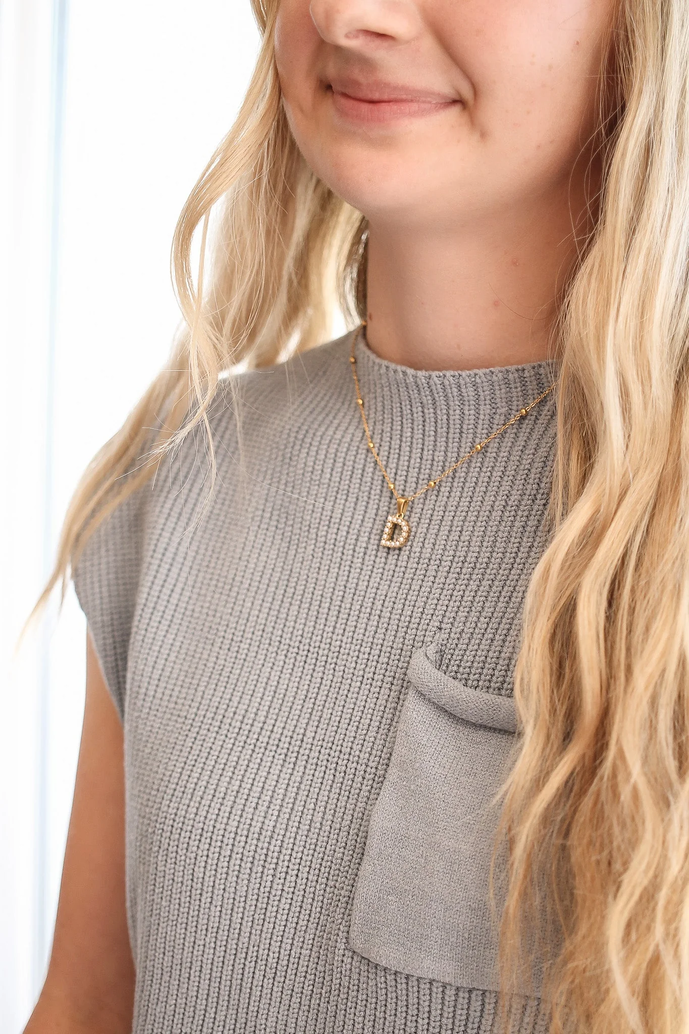 Pearl Initial Necklace - Image 5