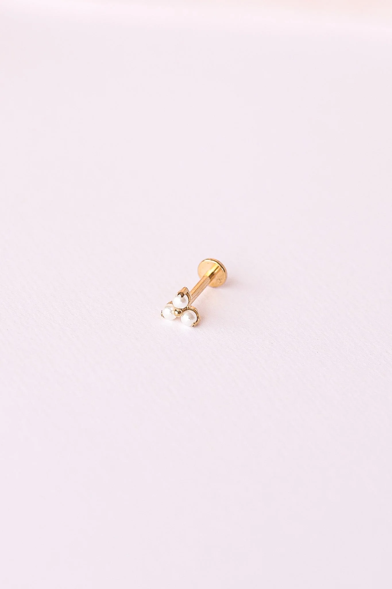 Pearl Trio Flat Back Earring
