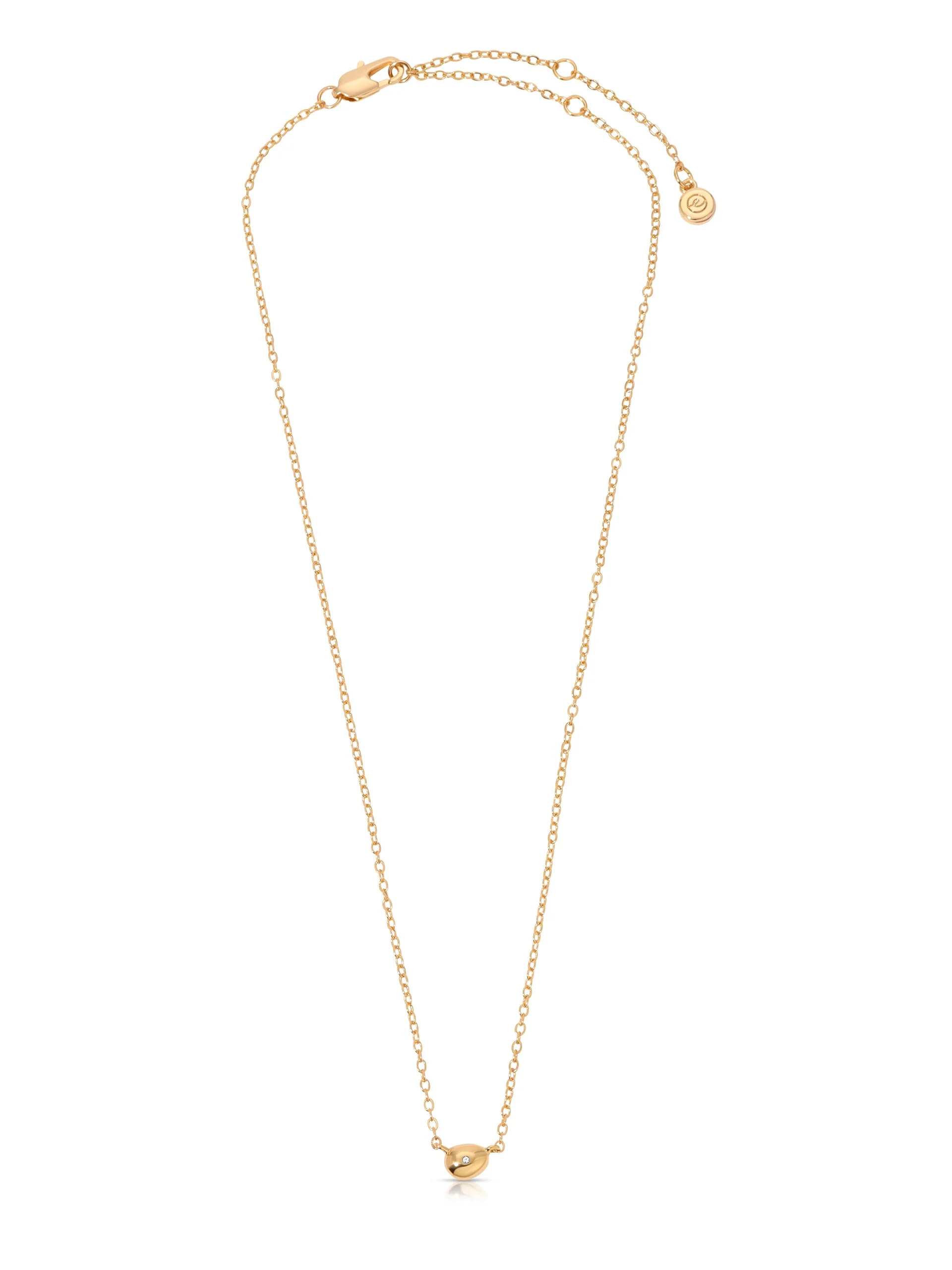 Polished Dainty Pebble Necklace - Image 5