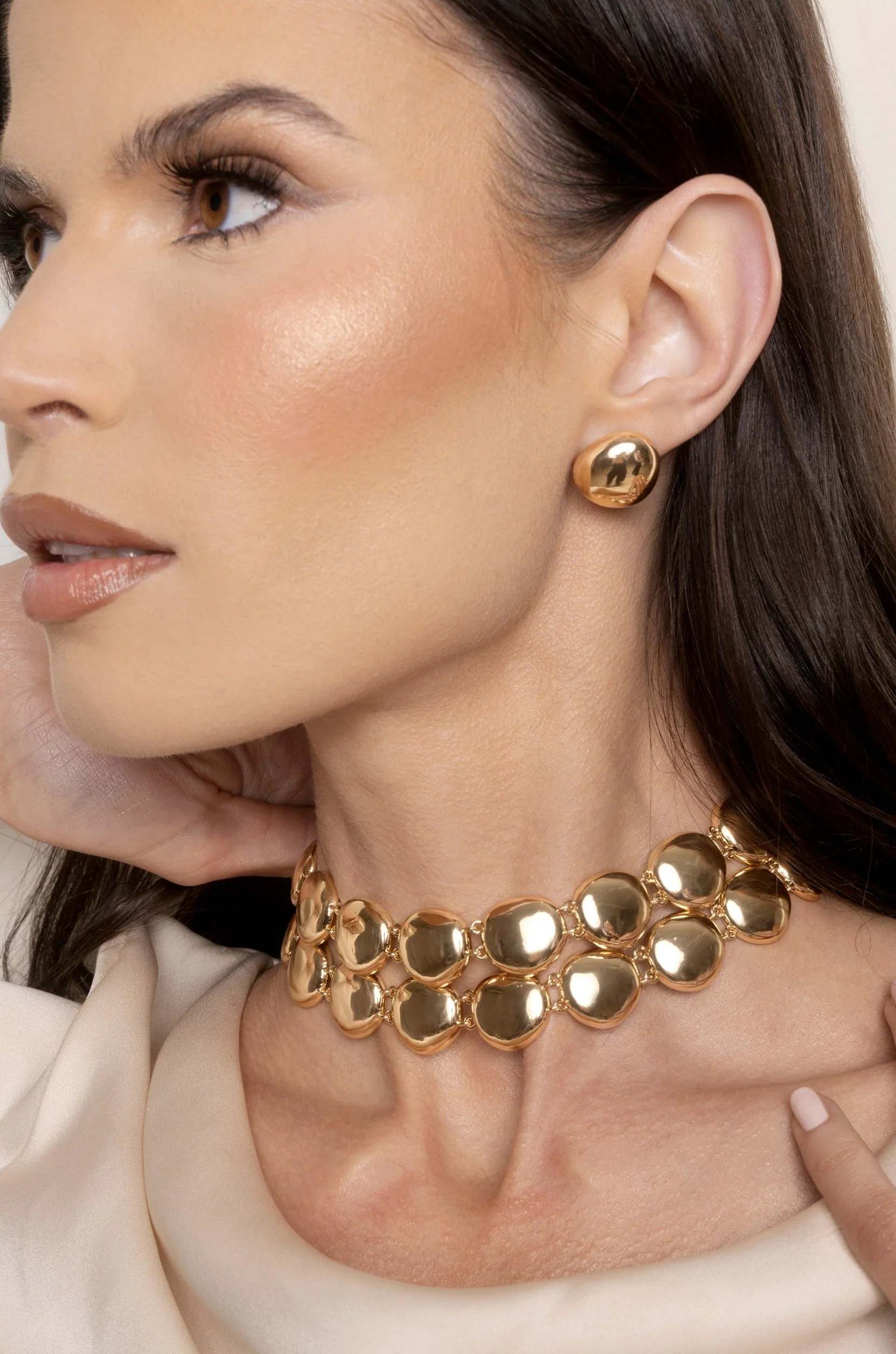 Polished Pebble Choker Necklace - Image 6