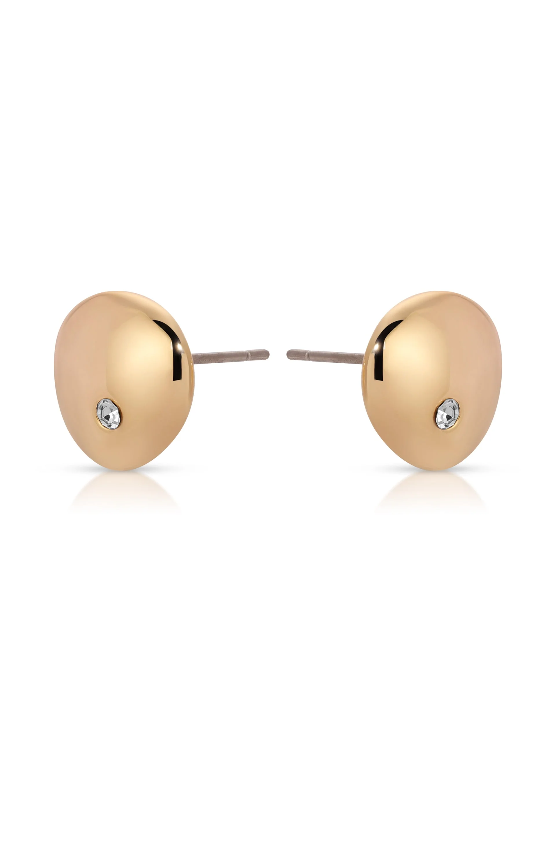 Polished Pebble Crystal Stud Earrings - Image 6