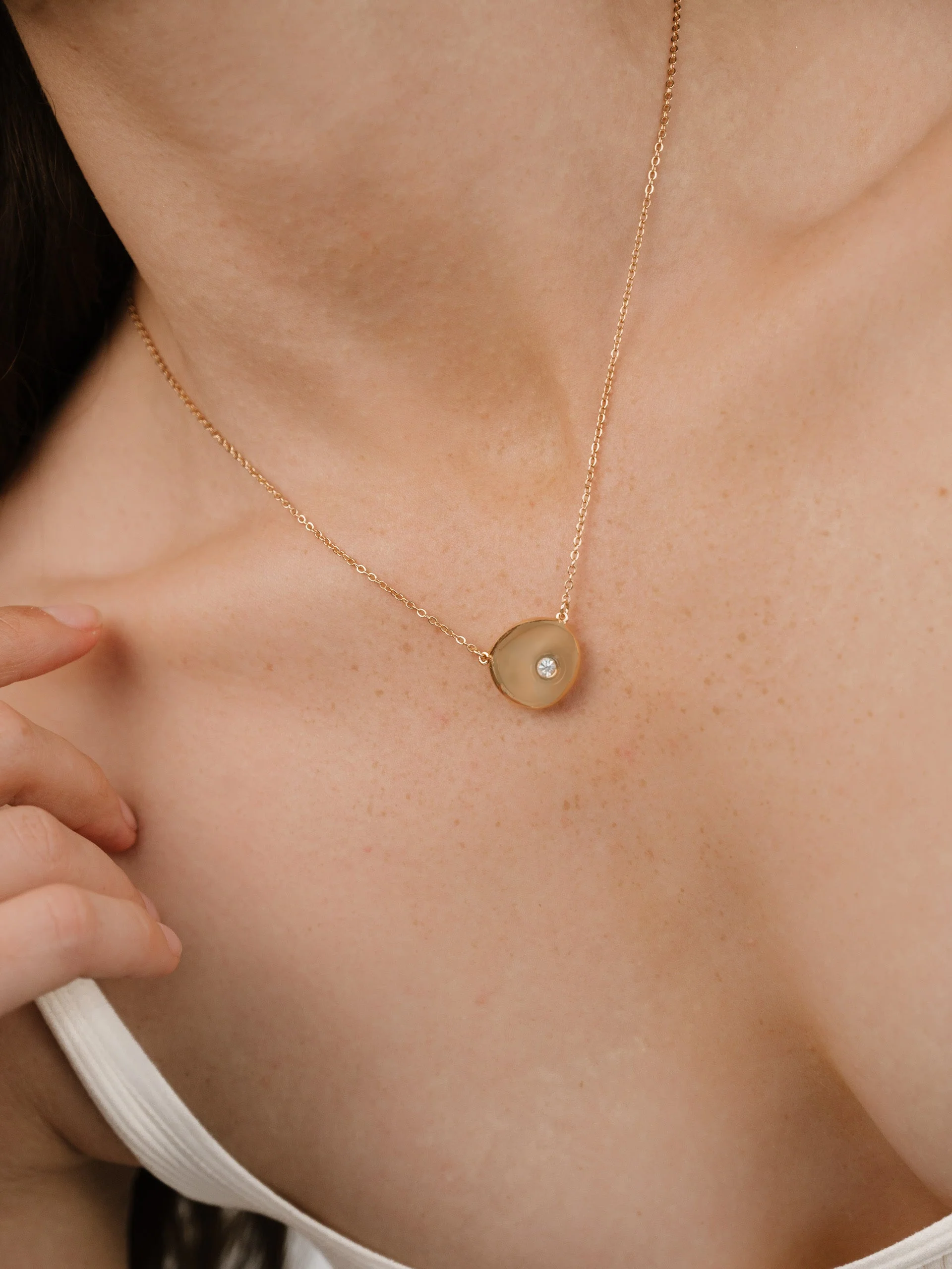 Polished Pebble Pendant Necklace - Image 9