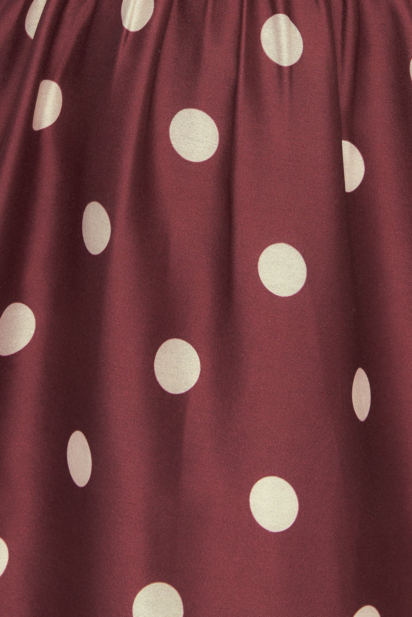 POLKA DOT CHIC BURGUNDY MIDI DRESS - Image 8