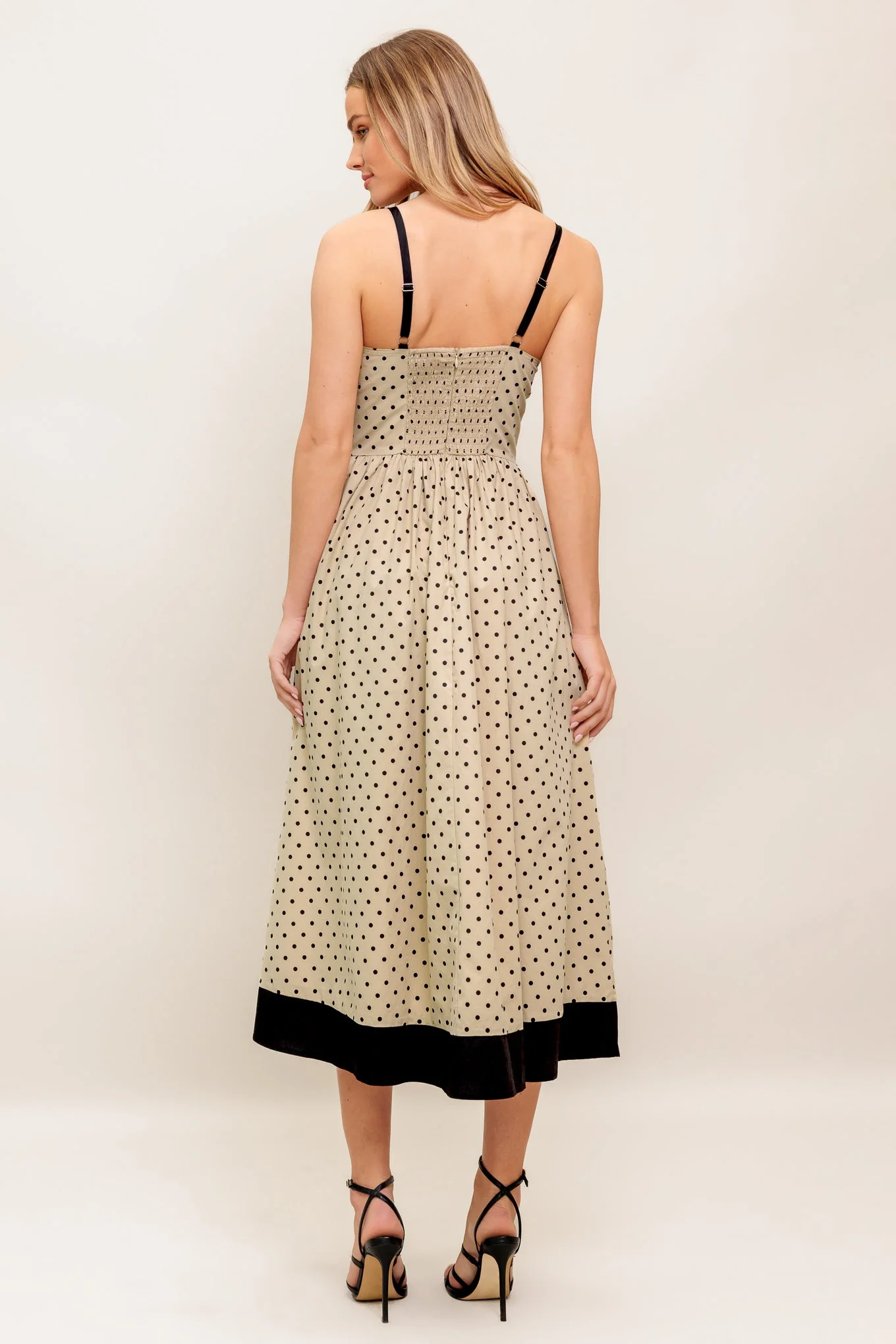 POLKA DOT PASSION MAXI DRESS - TAUPE - Image 2