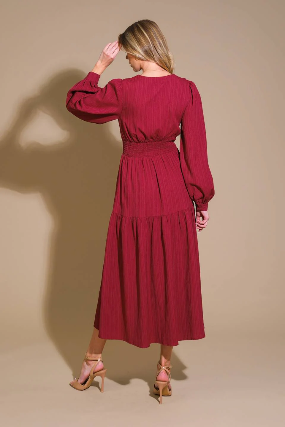 POSH PRESENCE WOVEN MIDI DRESS - Image 5