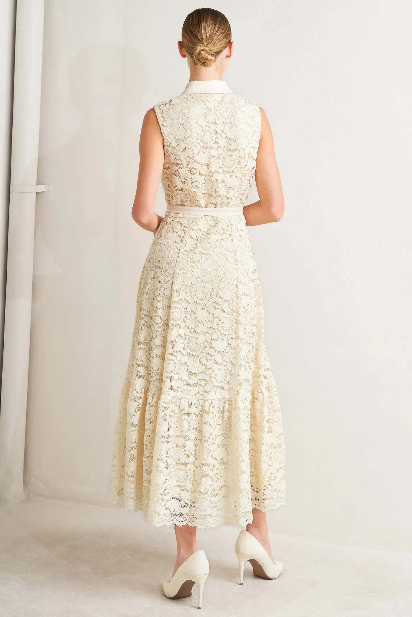 PURELY ROMANTIC LACE MIDI DRESS - FINAL SALE - Image 2