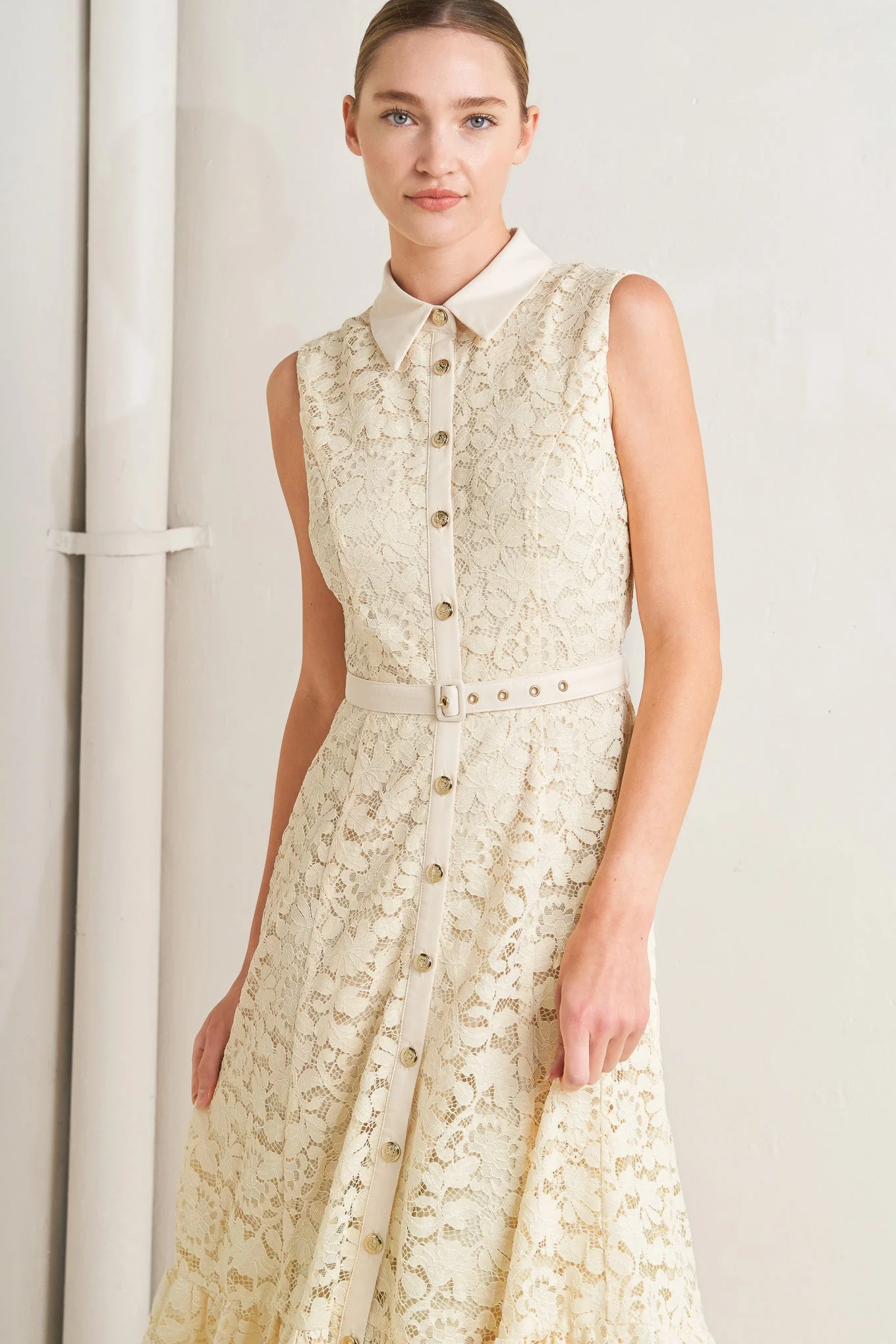 PURELY ROMANTIC LACE MIDI DRESS - FINAL SALE - Image 5