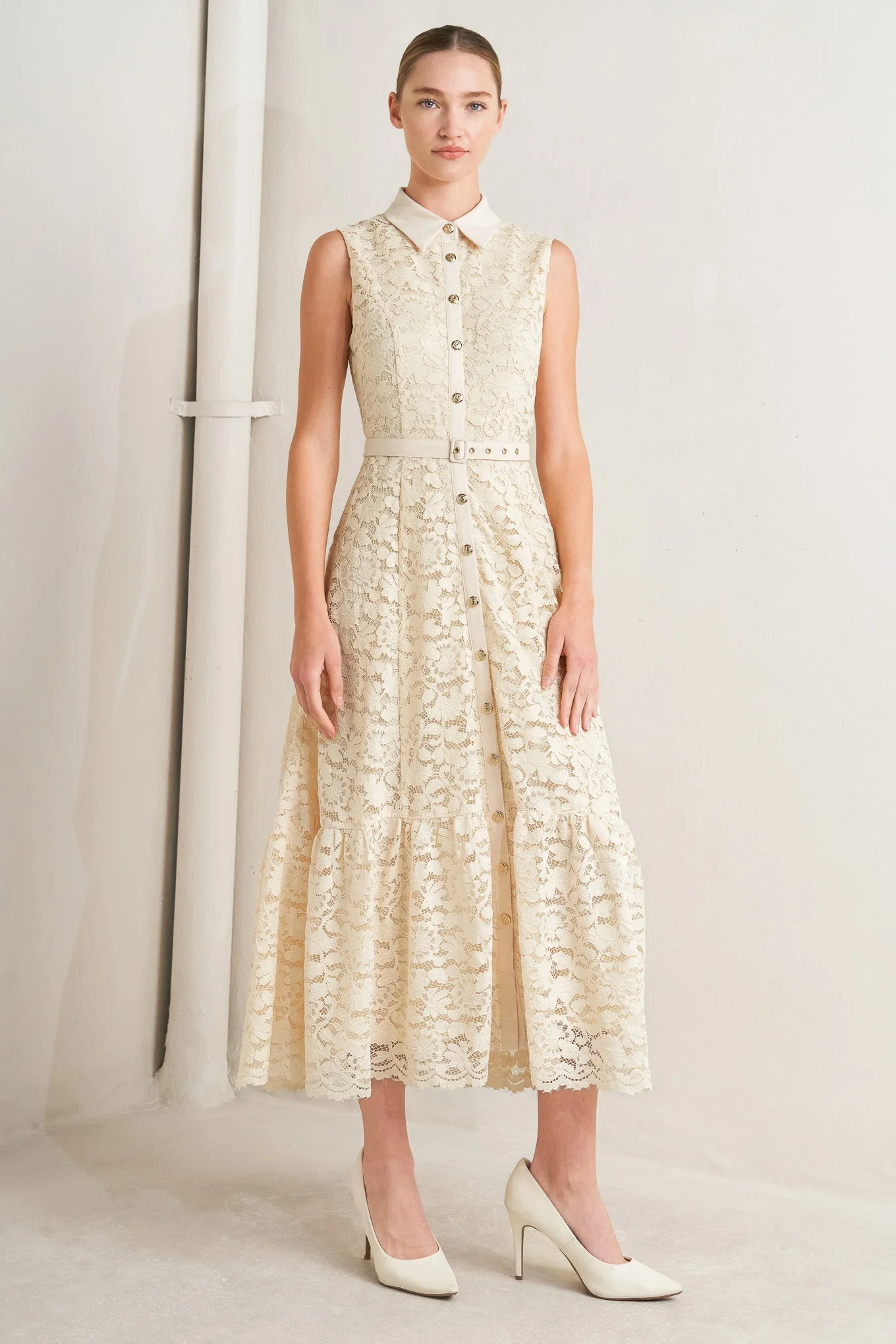 PURELY ROMANTIC LACE MIDI DRESS - FINAL SALE - Image 6