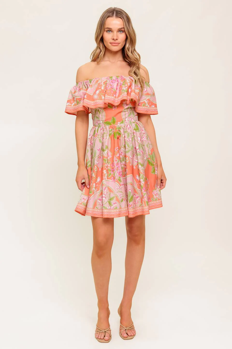 RAE MINI DRESS - CORAL - Image 5