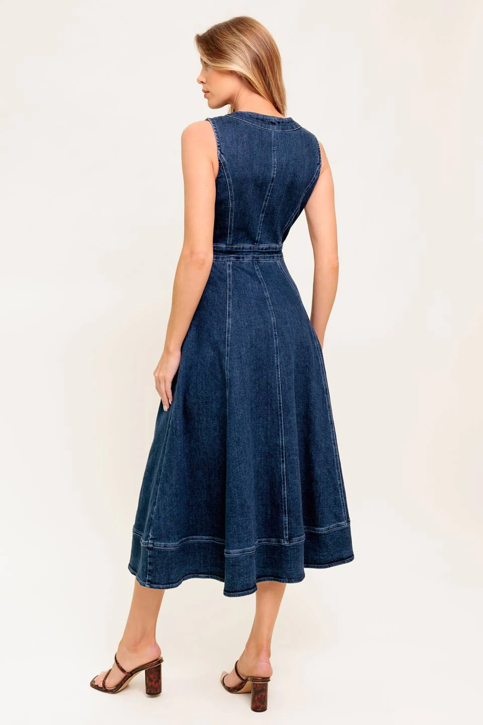RAW BEAUTY DENIM MIDI DRESS - Image 2