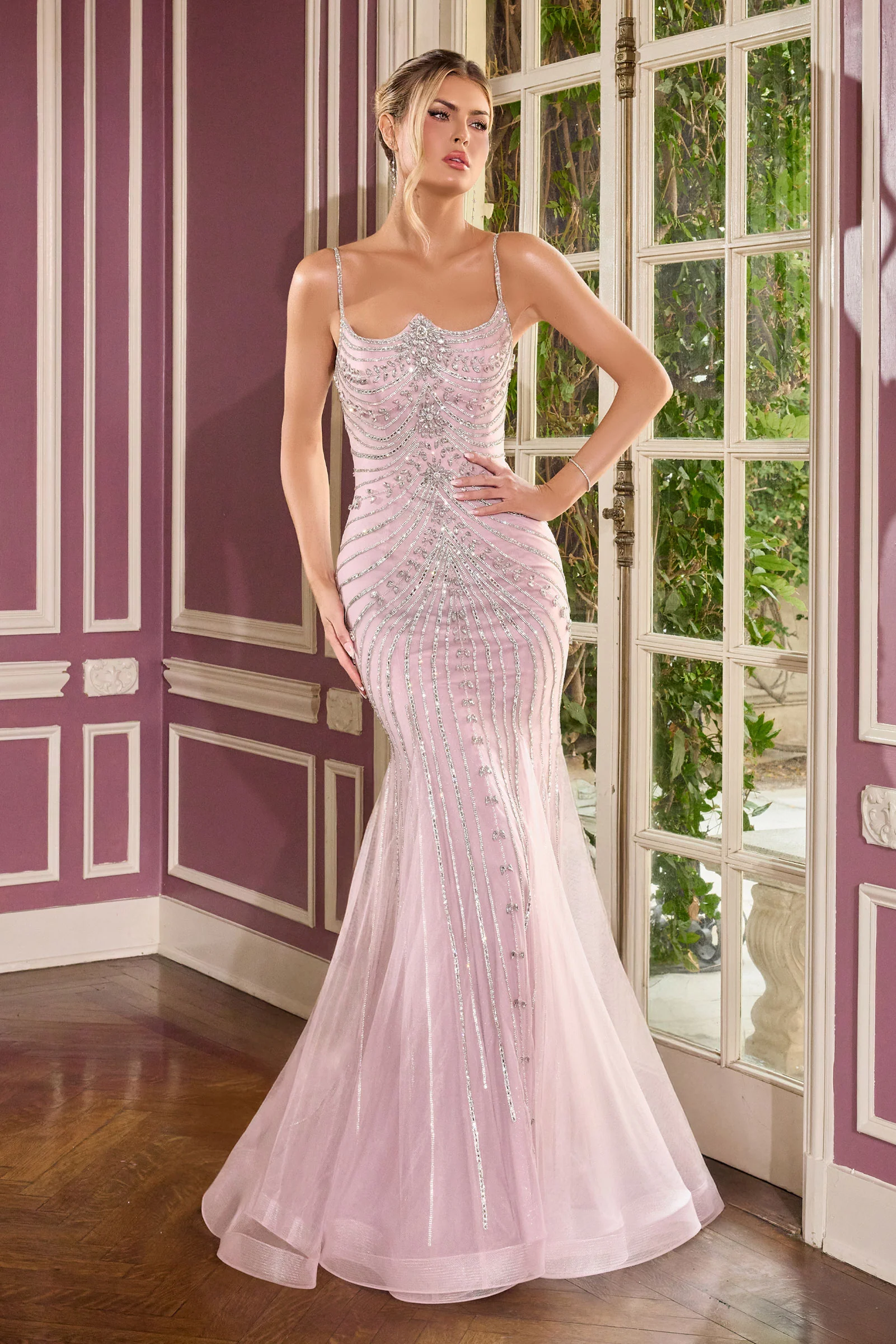 Rebekah Gown - Evening Dress with Detachable Bow Train - Image 2