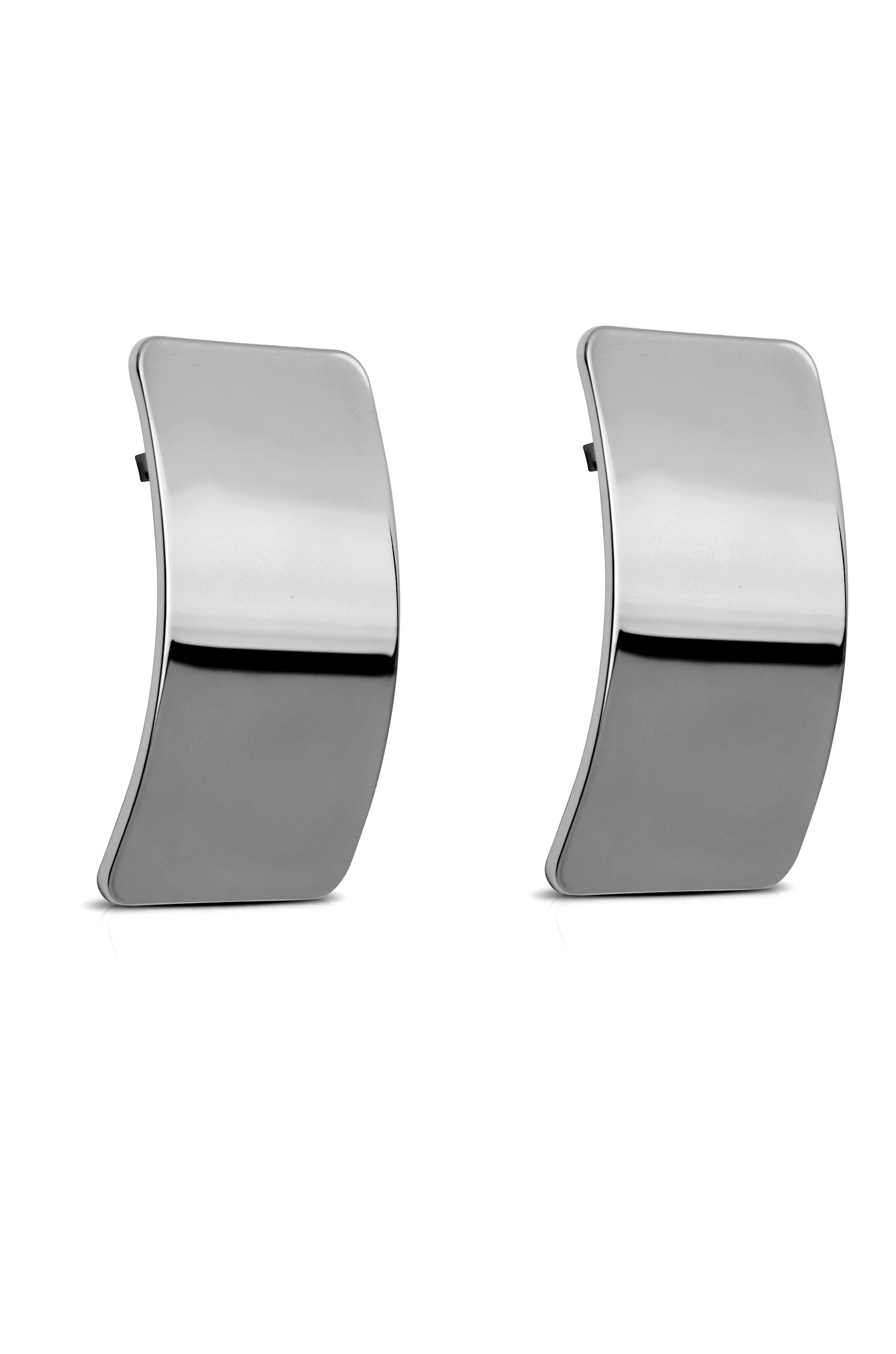 Rectangle Metal Stud Earrings - Image 8