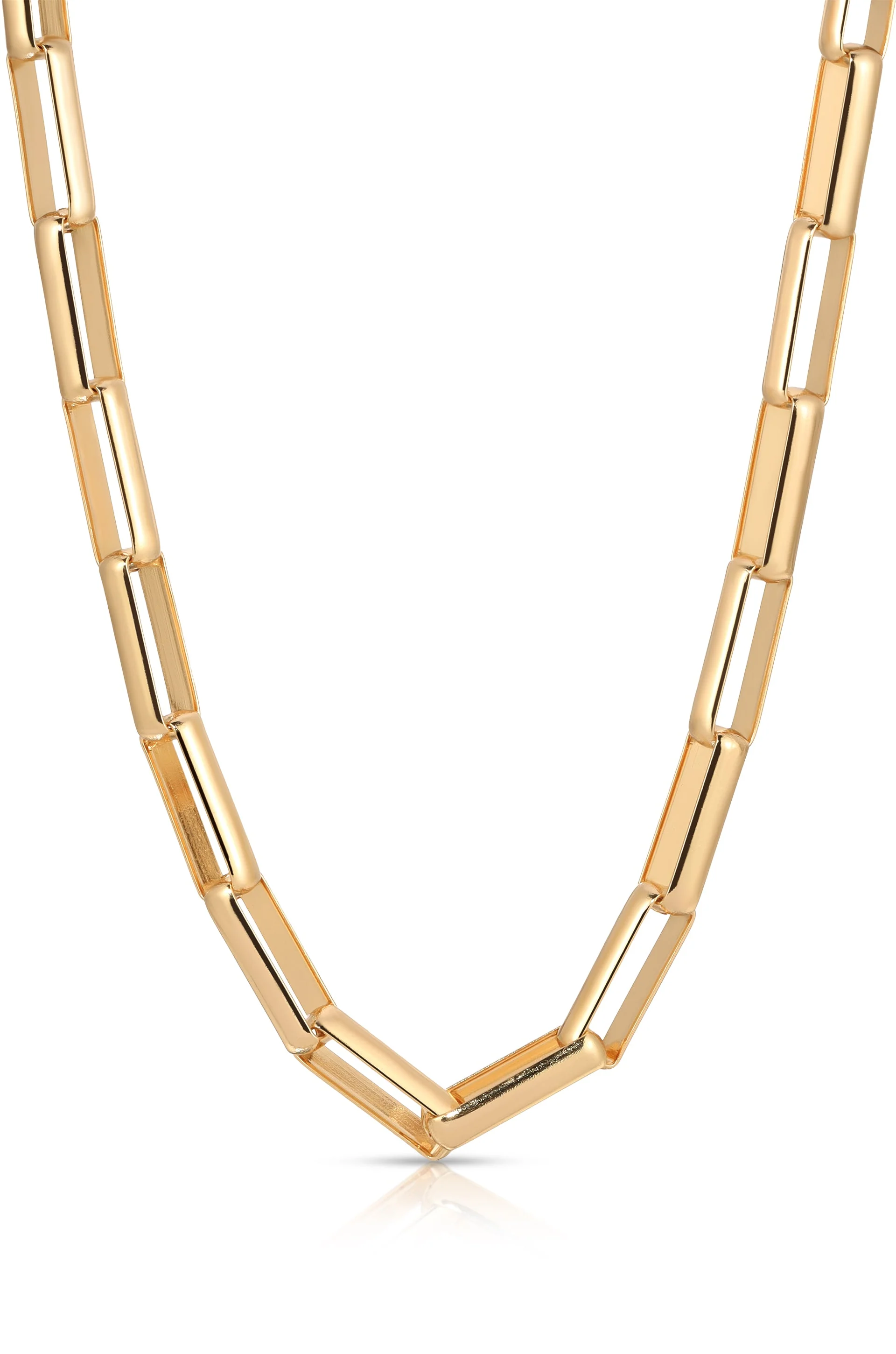 Rectangular Link Necklace - Image 2