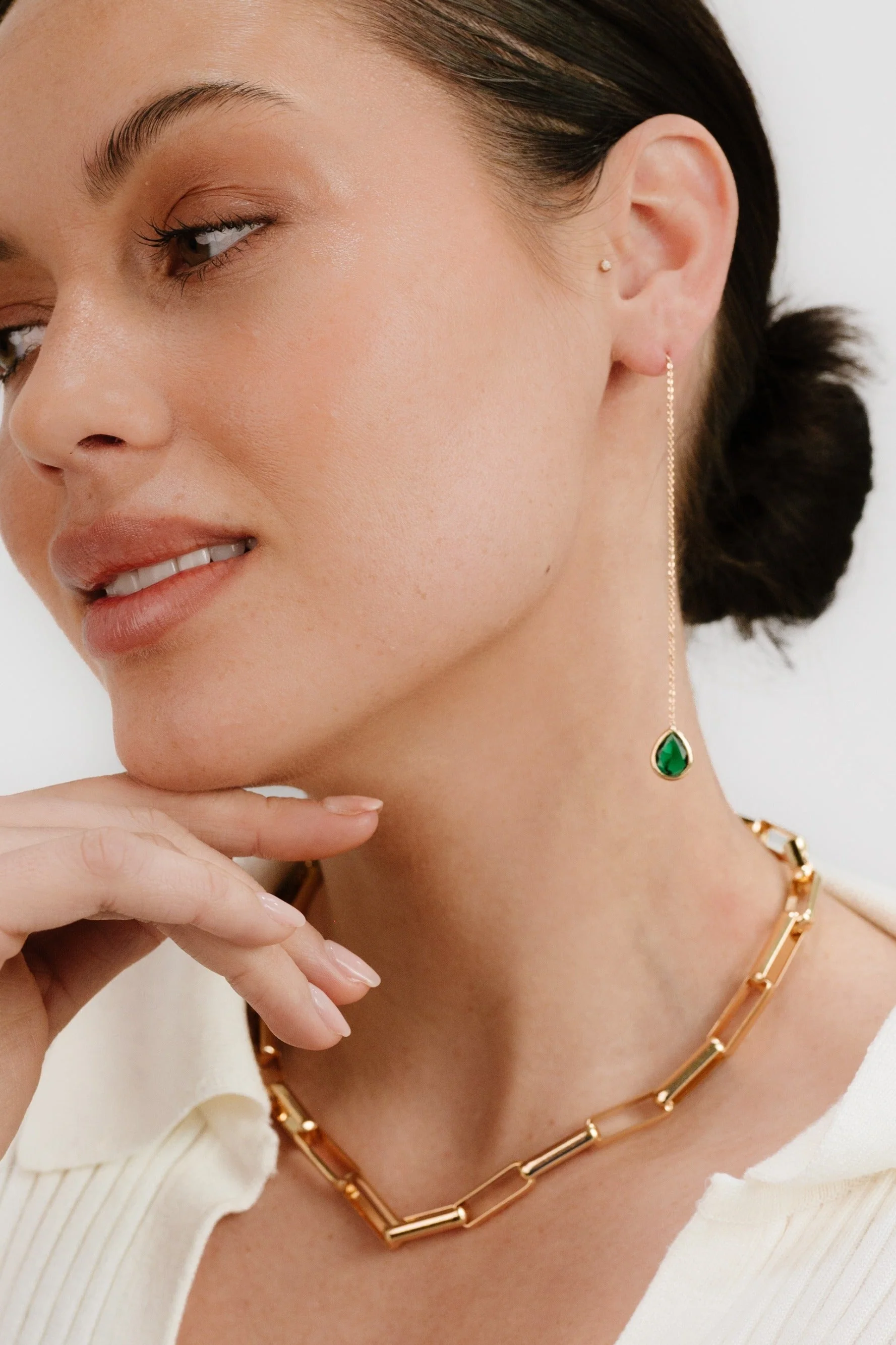 Rectangular Link Necklace - Image 5