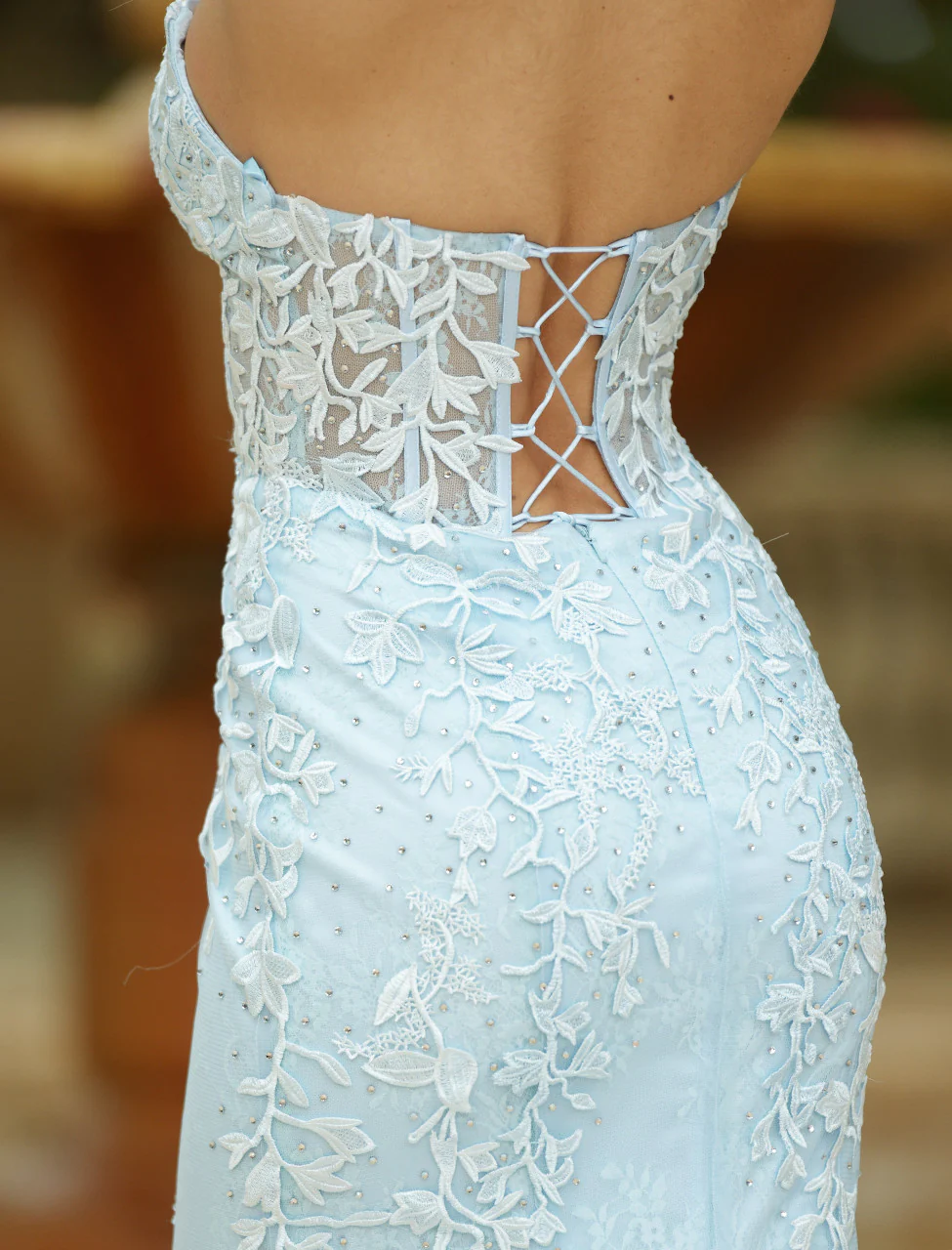 Reva Corset Gown - Light Blue - Image 3