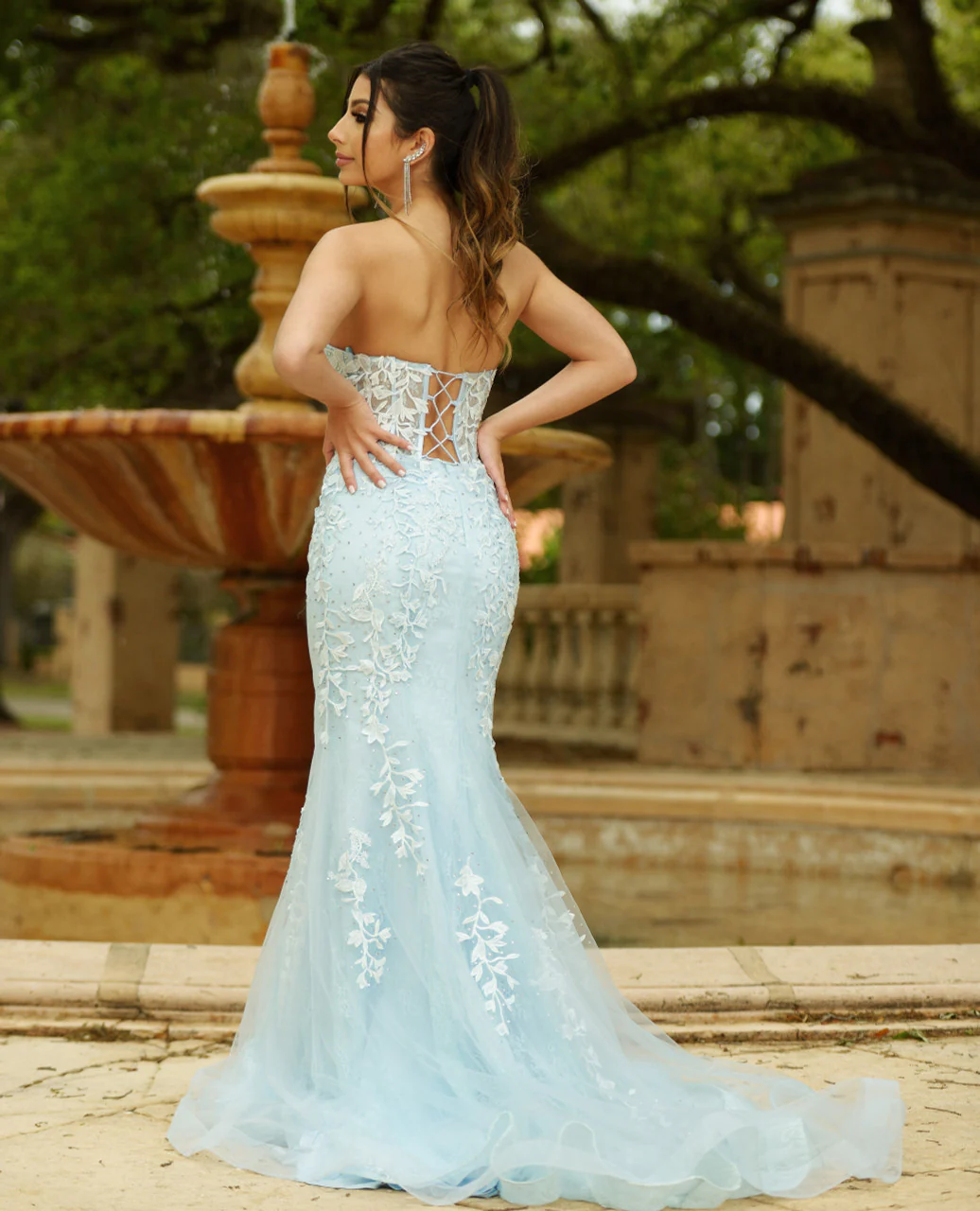 Reva Corset Gown - Light Blue - Image 6