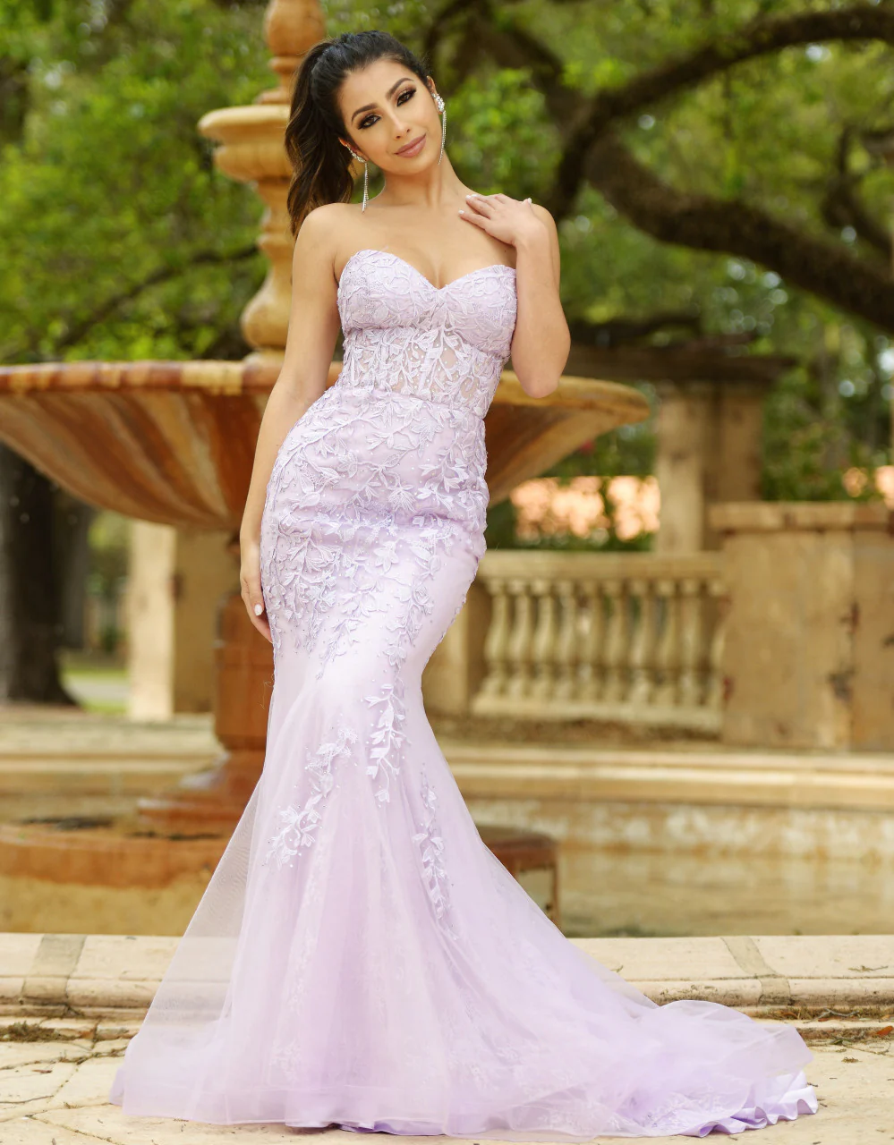Reva Corset Gown - Lilac - Image 4