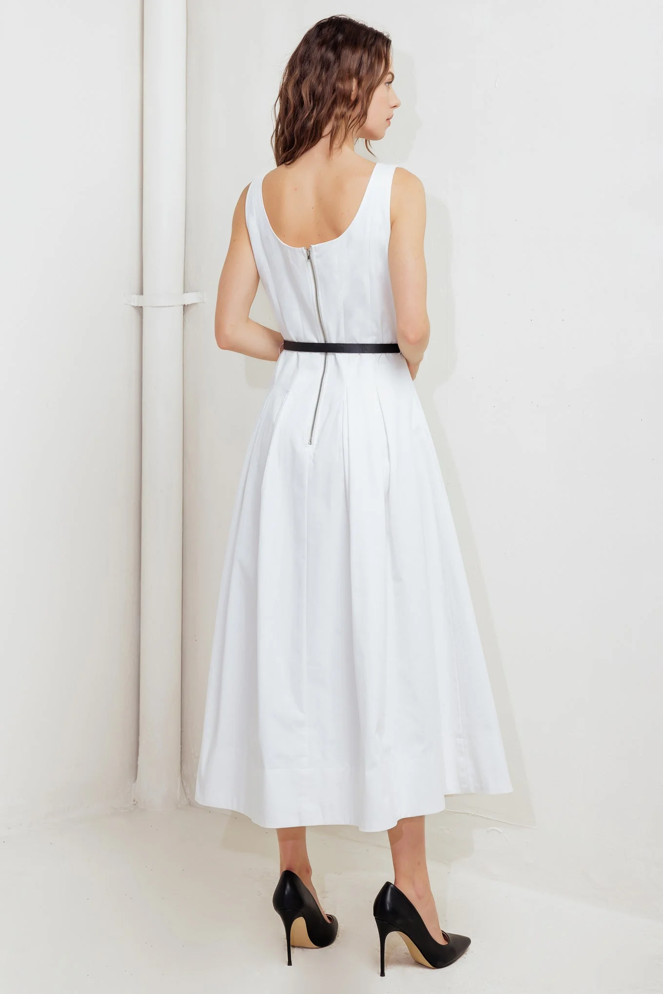 REVERIE WHITE MIDI DRESS - Image 3