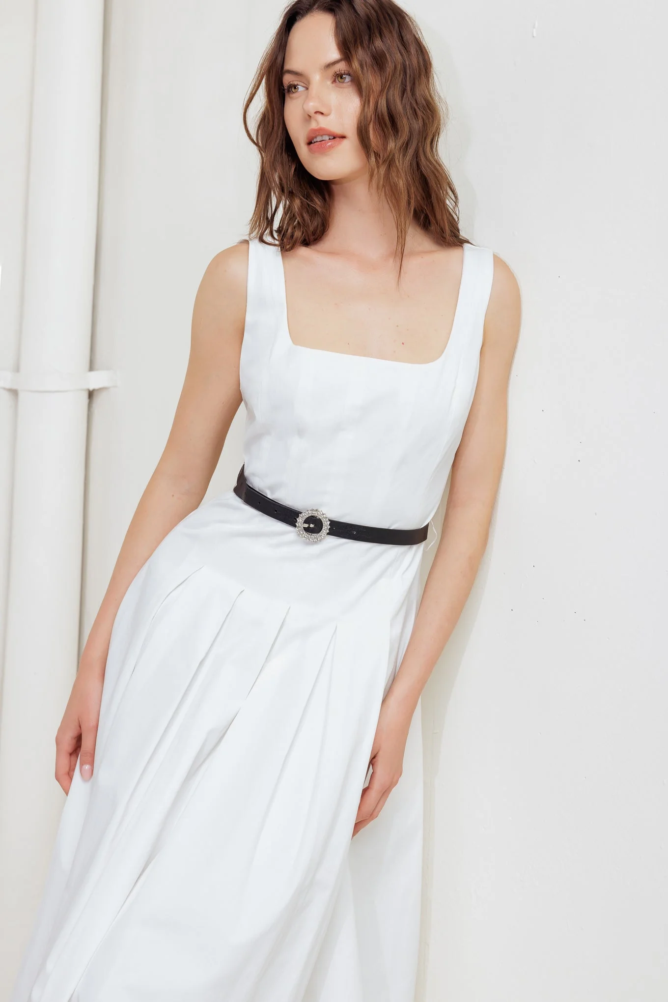 REVERIE WHITE MIDI DRESS - Image 4