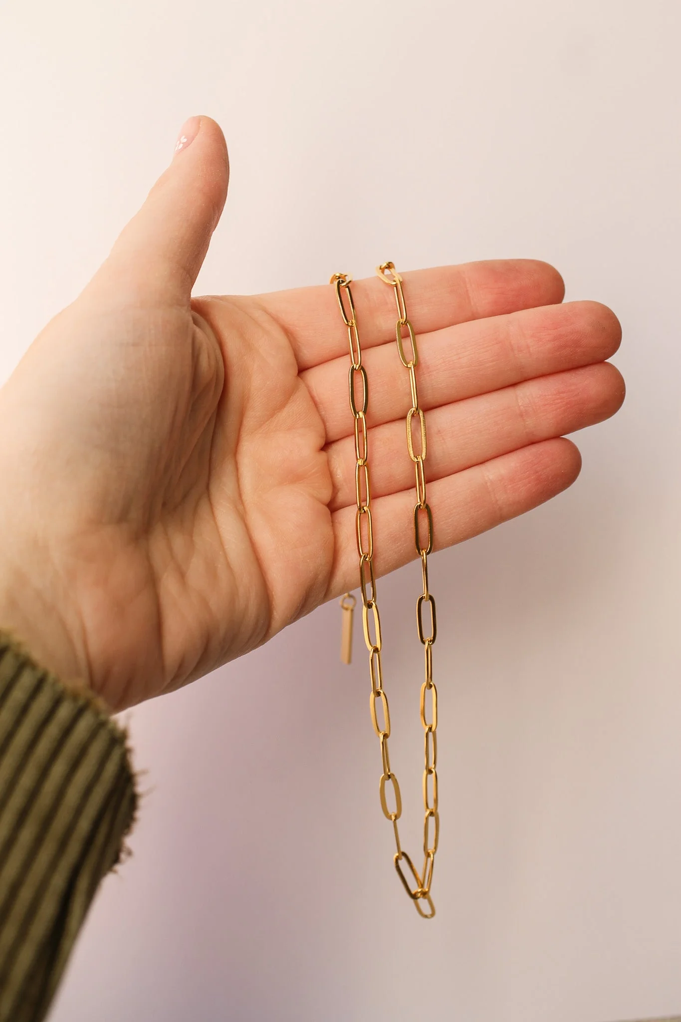 Riley Paperclip Chain Necklace - Image 3