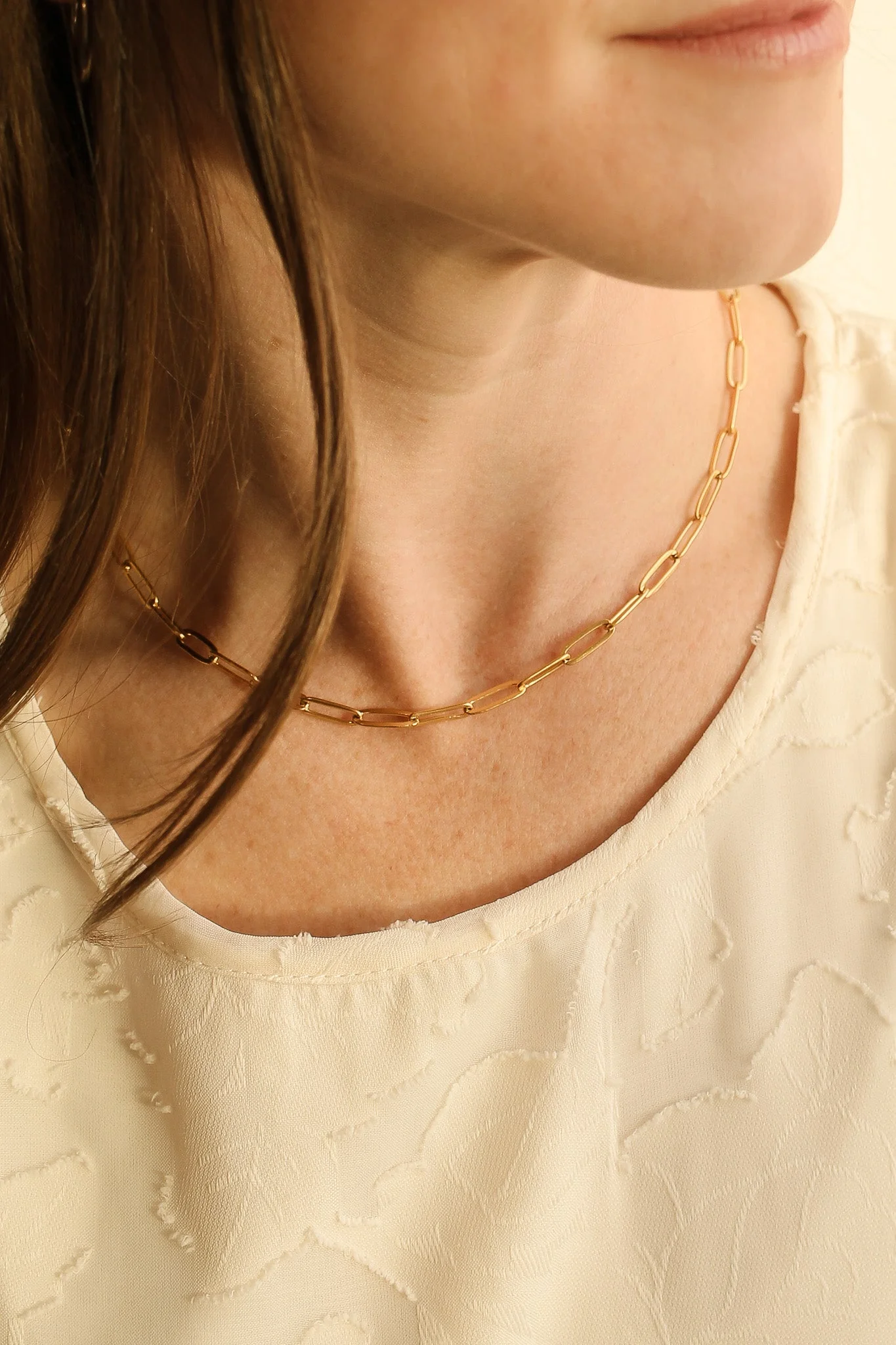 Riley Paperclip Chain Necklace - Image 5