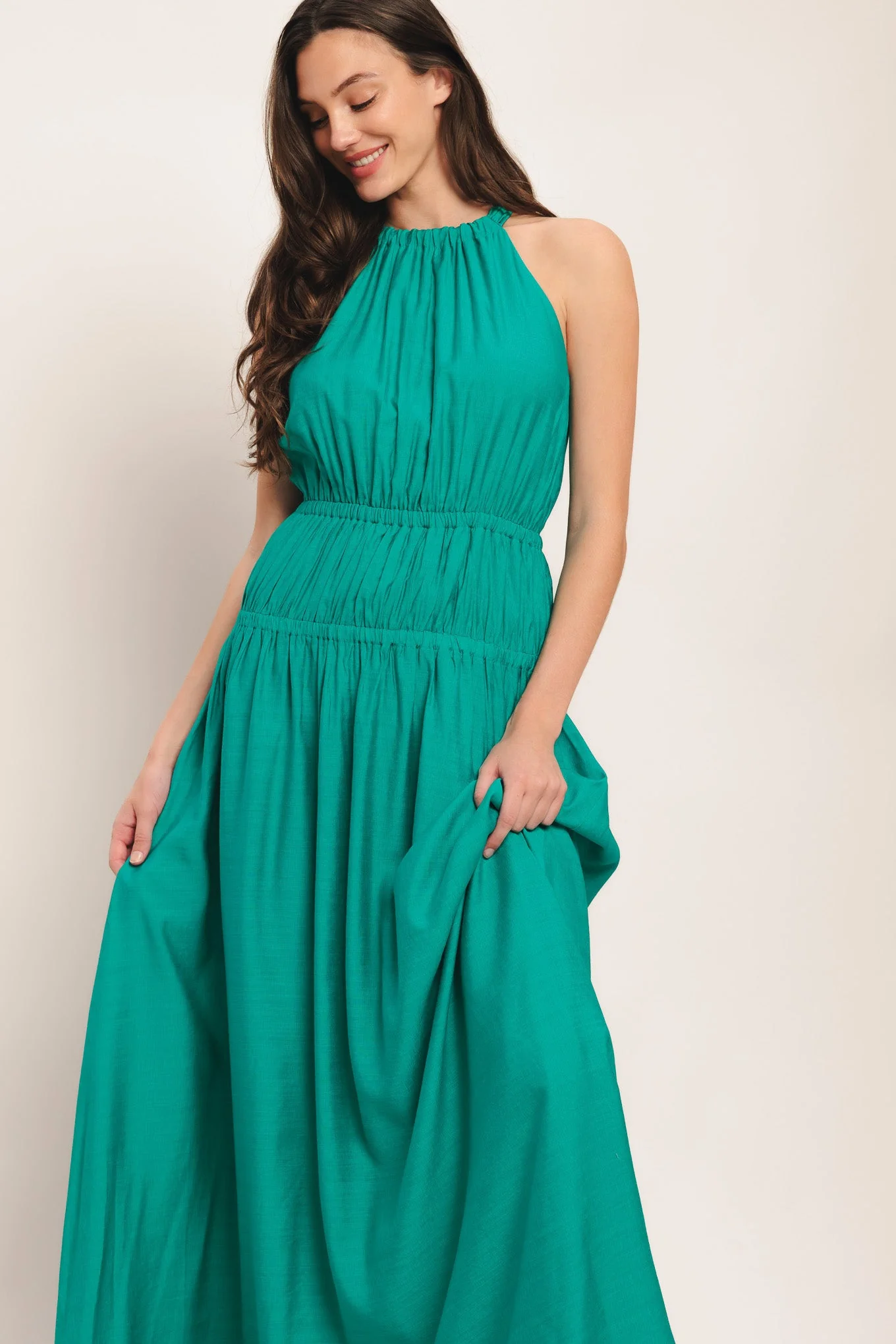 RIVER WALK TEAL MAXI DRESS - Image 6