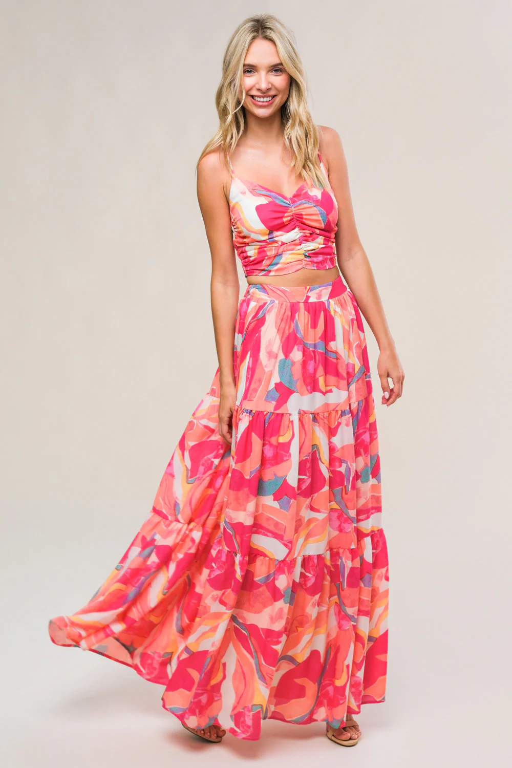 ROMANTICALLY SPEAKING WOVEN TOP AND SKIRT SET - Image 4