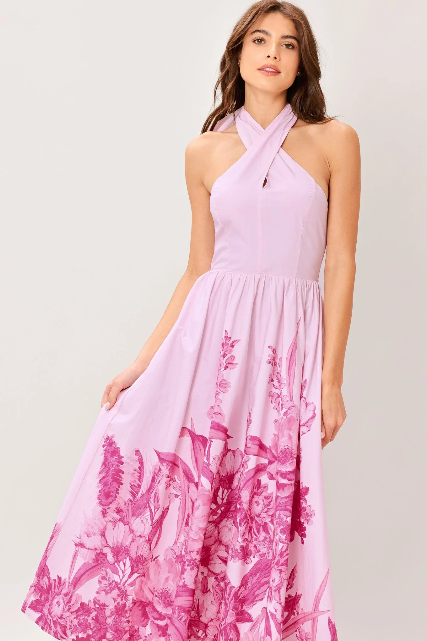 ROSELIGHT DREAM LIGHT PINK MIDI DRESS - Image 3