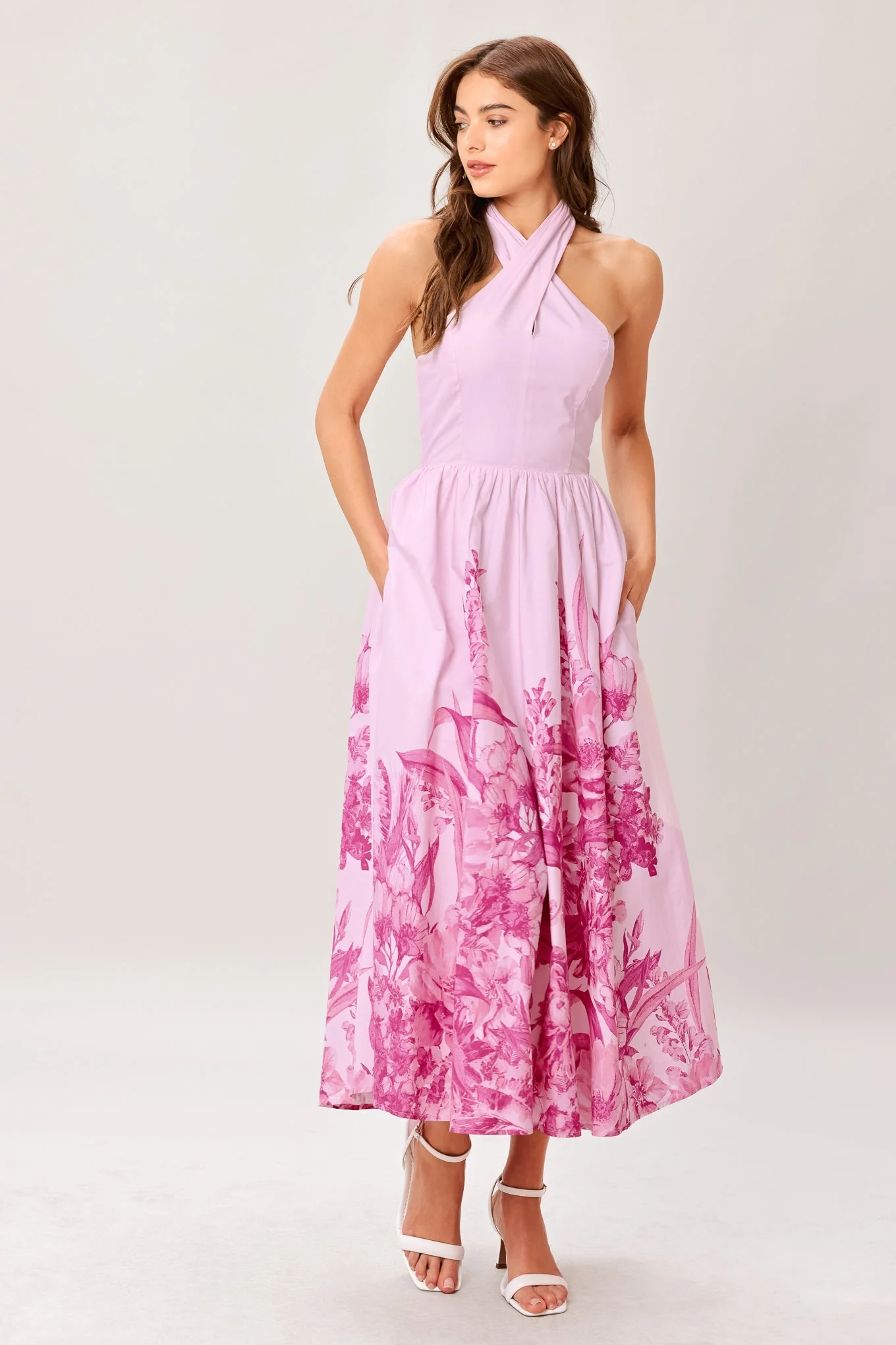 ROSELIGHT DREAM LIGHT PINK MIDI DRESS - Image 4