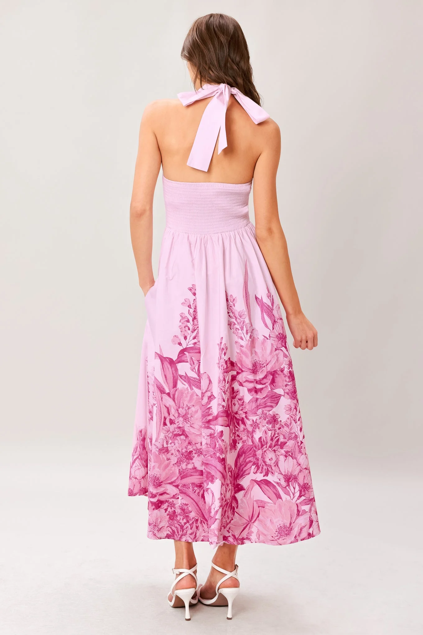 ROSELIGHT DREAM LIGHT PINK MIDI DRESS - Image 6