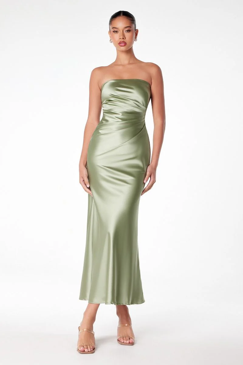 Ruthie Satin Strapless Maxi Dress - Image 3