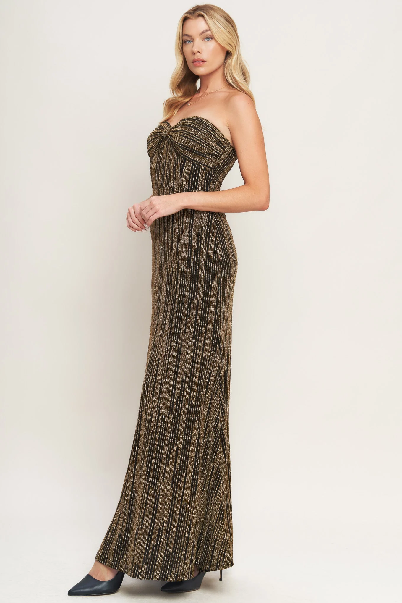SACRED PROMISES METALLIC MAXI DRESS - Image 5