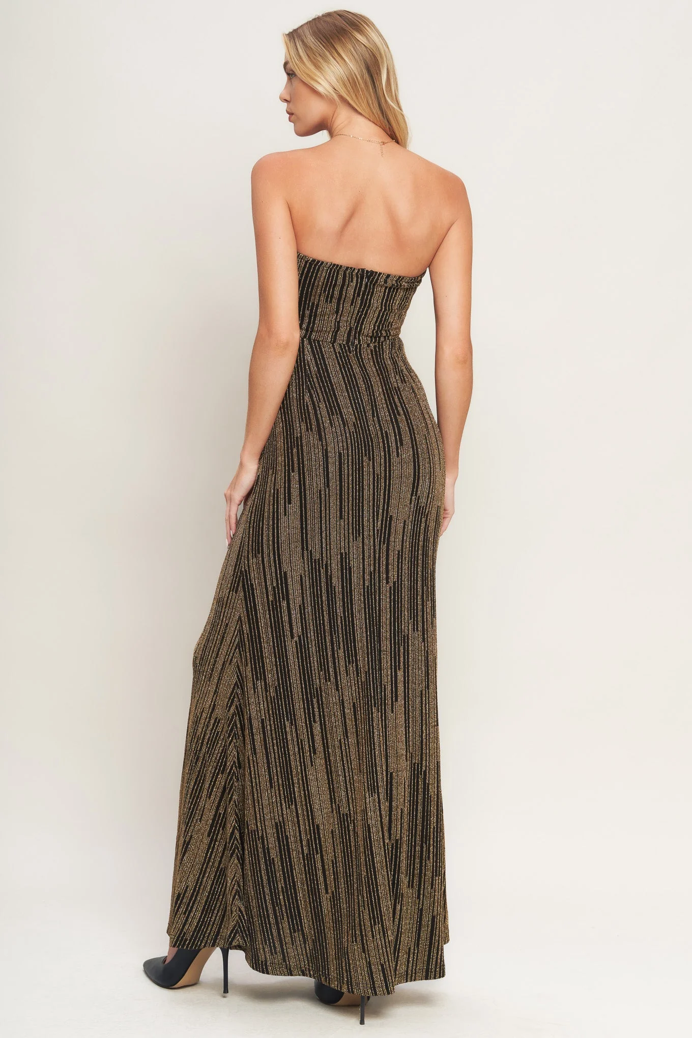 SACRED PROMISES METALLIC MAXI DRESS - Image 6