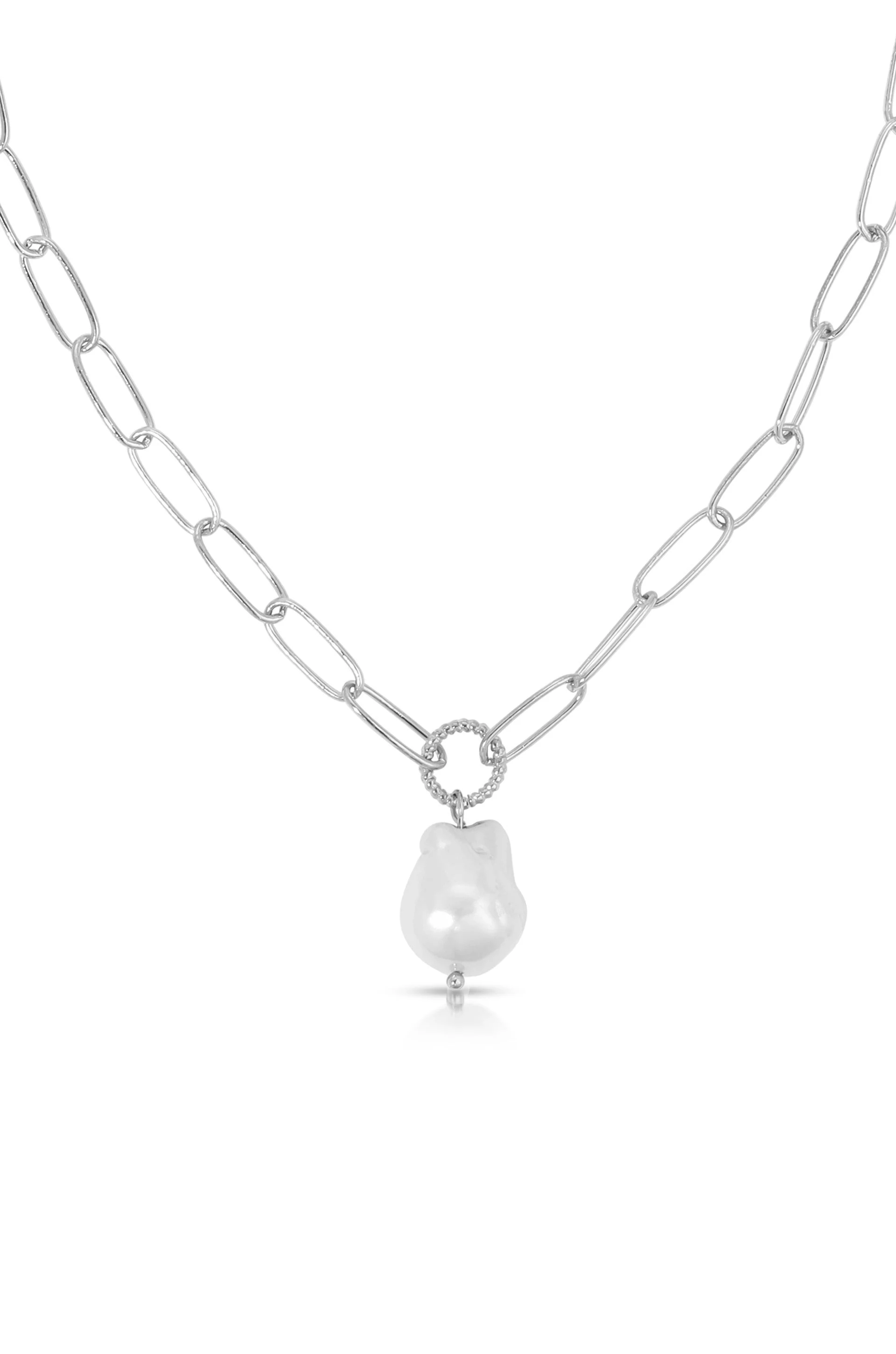 Single Pearl Chain Necklace - Image 9