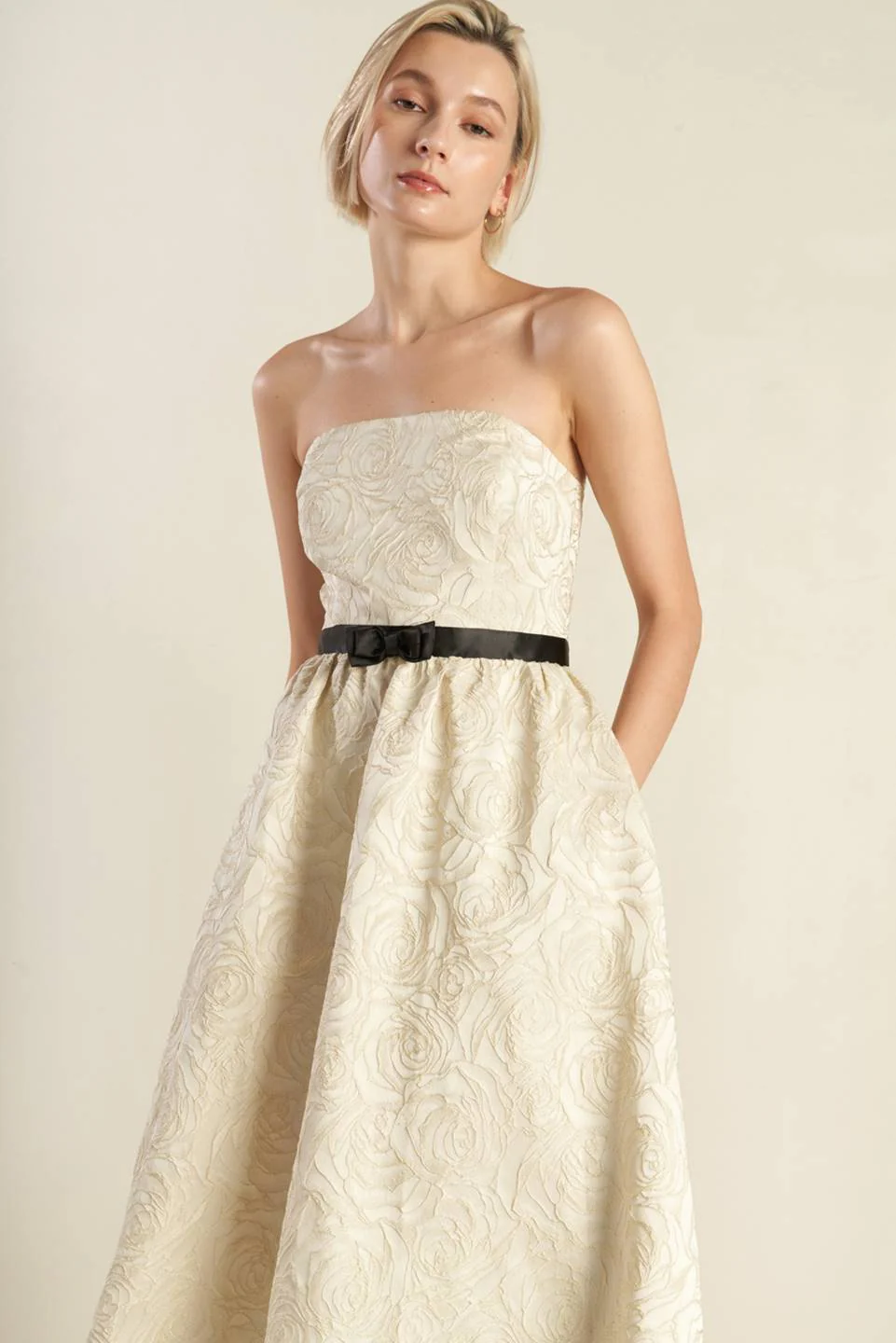 GET WHAT YOU NEED CHAMPAGNE MIDI DRESS - FINAL SALE - Image 5