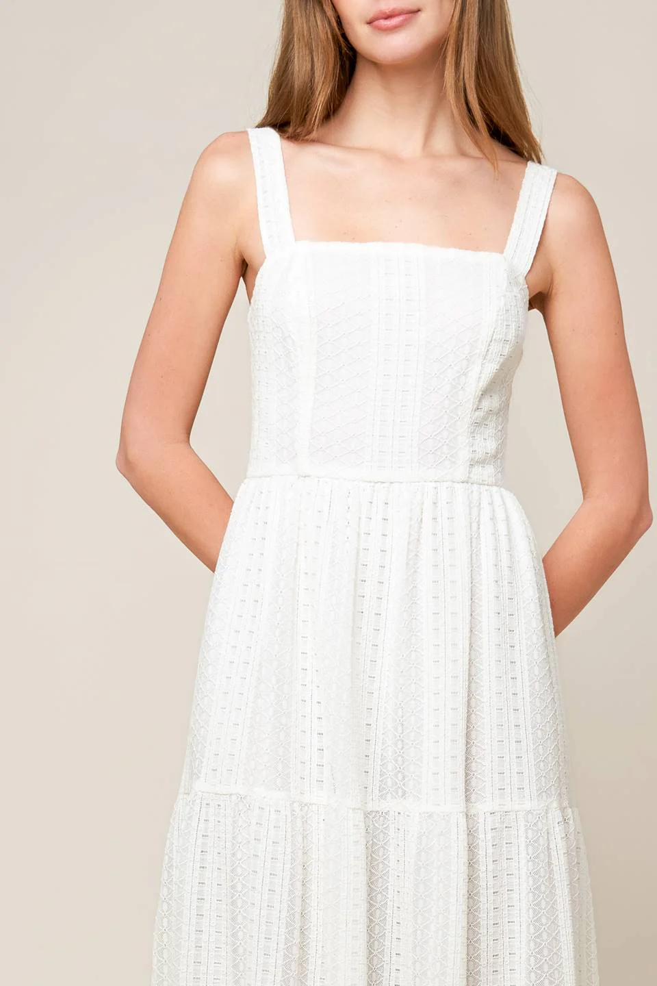 AFTER THE RAIN - WHITE LACE MAXI DRESS - Image 3