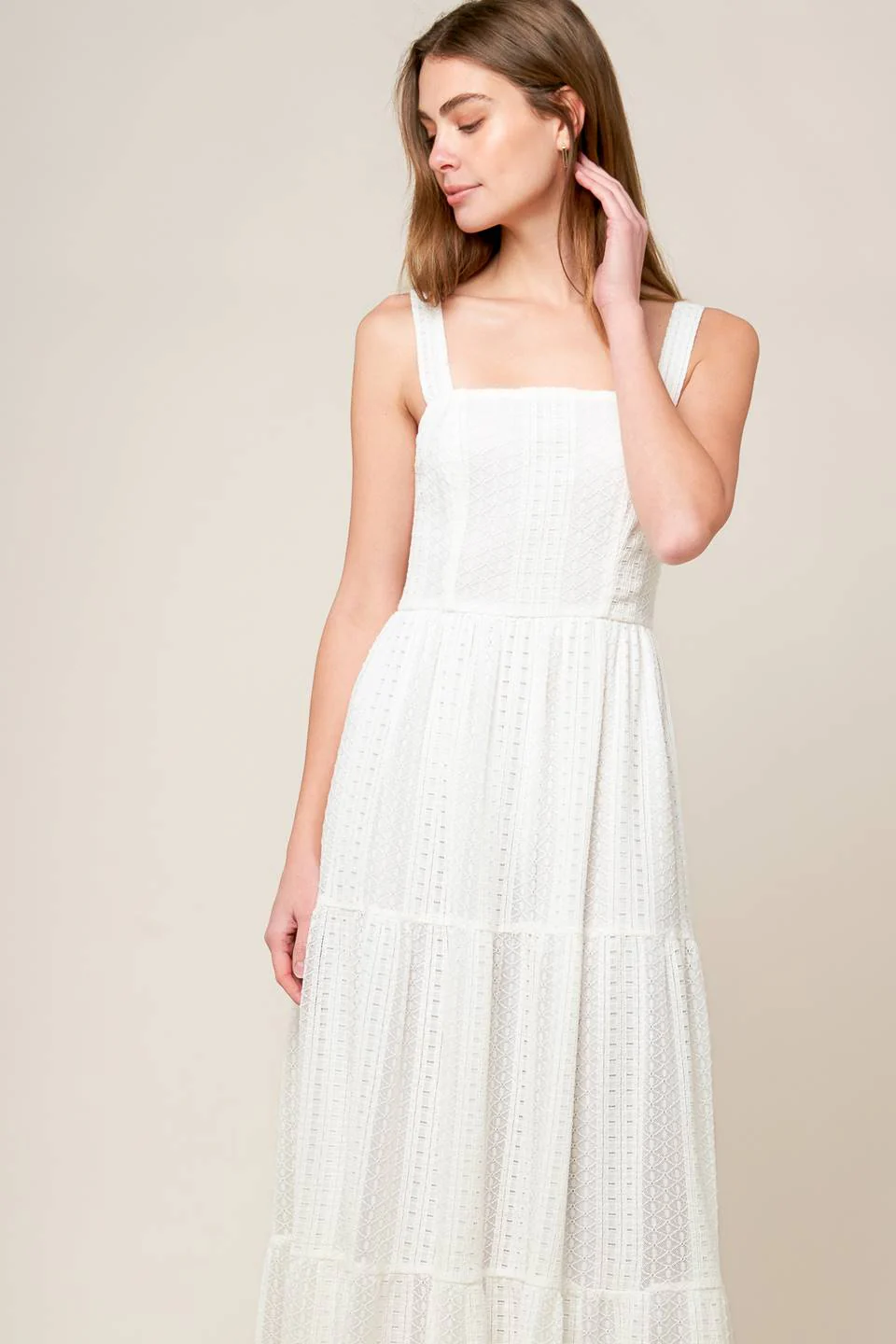 AFTER THE RAIN - WHITE LACE MAXI DRESS - Image 4