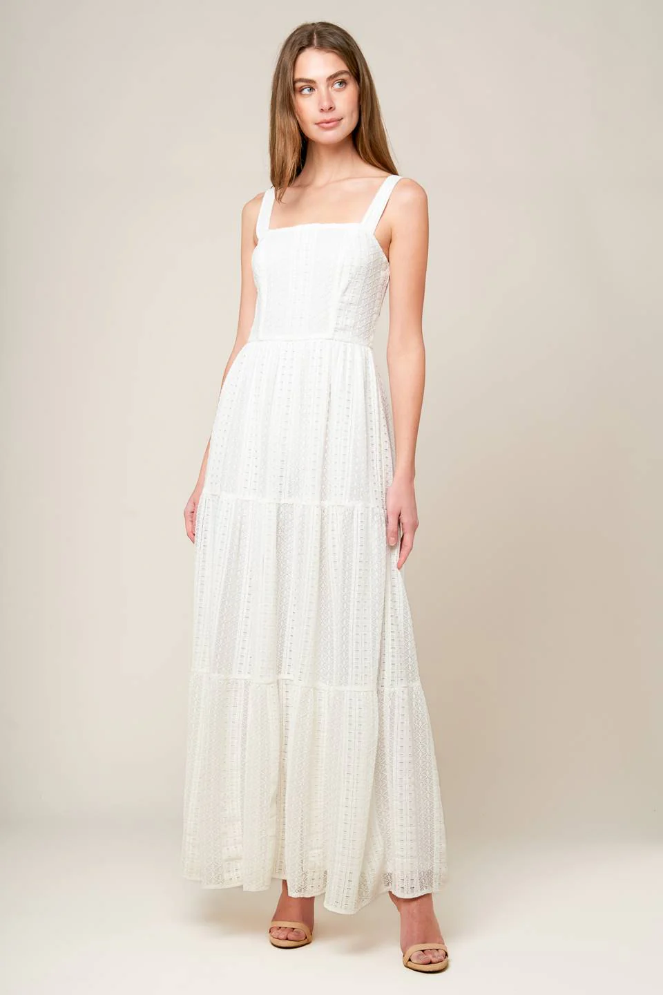 AFTER THE RAIN - WHITE LACE MAXI DRESS - Image 5