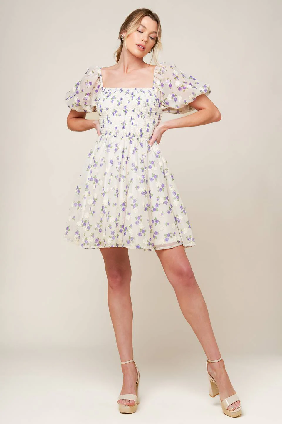 MAKING CONNECTIONS MINI DRESS - CREAM - FINAL SALE - Image 2