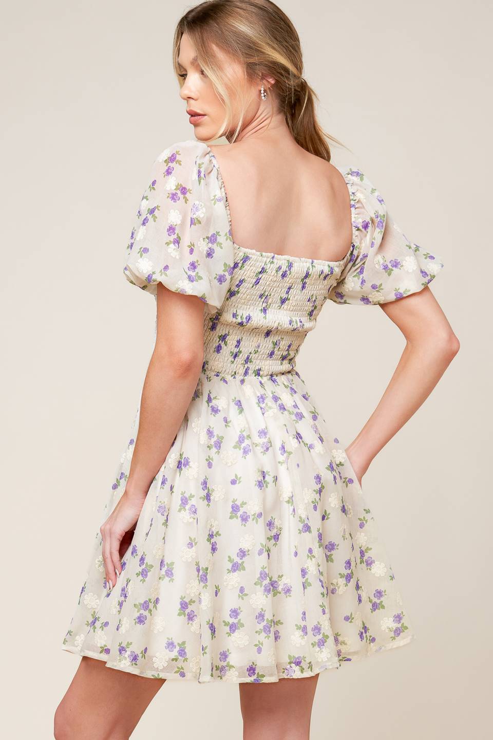 MAKING CONNECTIONS MINI DRESS - CREAM - FINAL SALE - Image 3