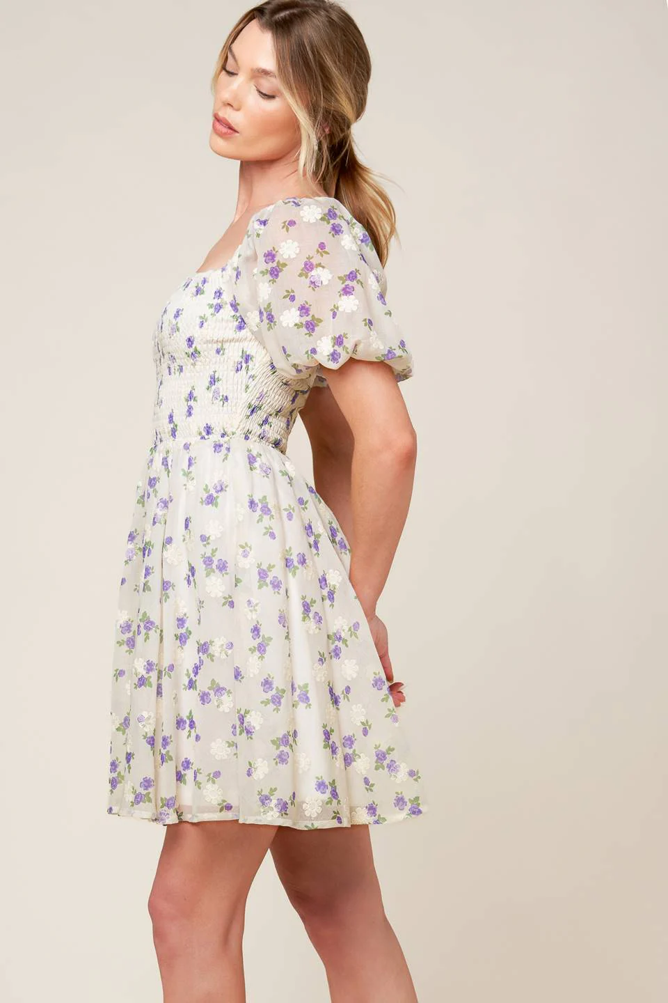 MAKING CONNECTIONS MINI DRESS - CREAM - FINAL SALE - Image 5