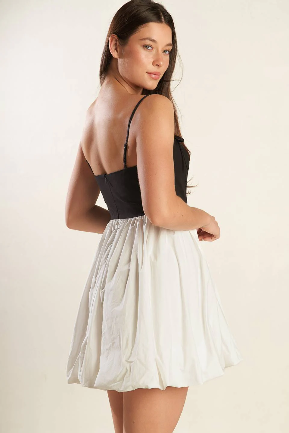 SLAY ALL DAY - BLACK & WHITE MINI DRESS - Image 6