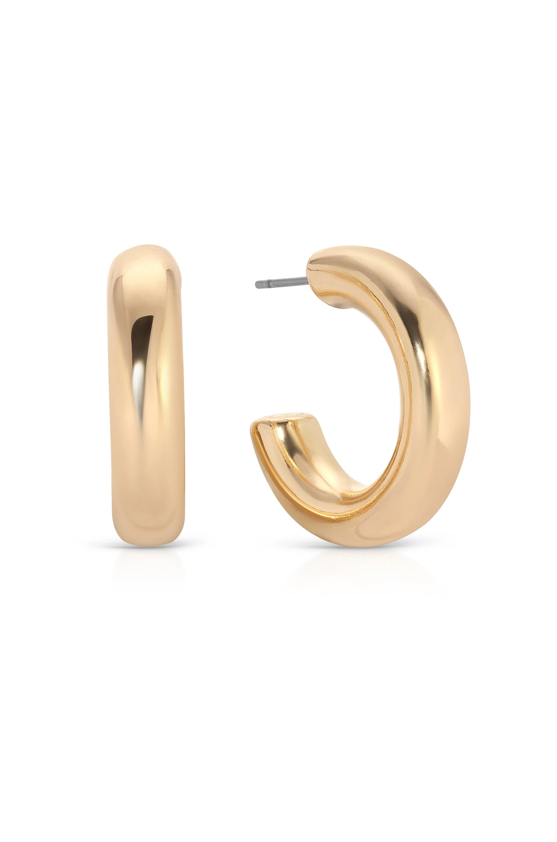 Small Thick Classic Hoops - Image 2