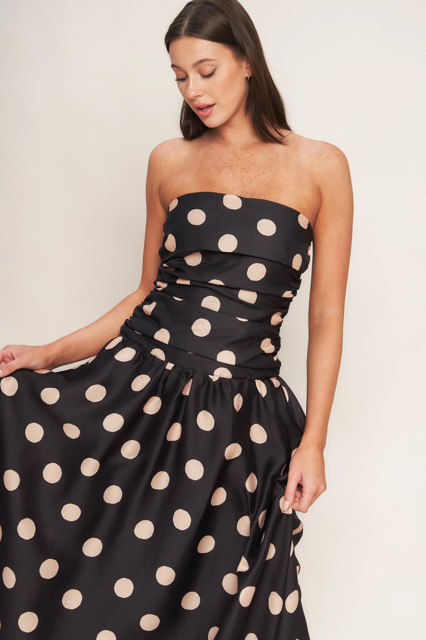 SPOTLIGHT HOUR POLKA DOT MIDI DRESS - FINAL SALE - Image 2