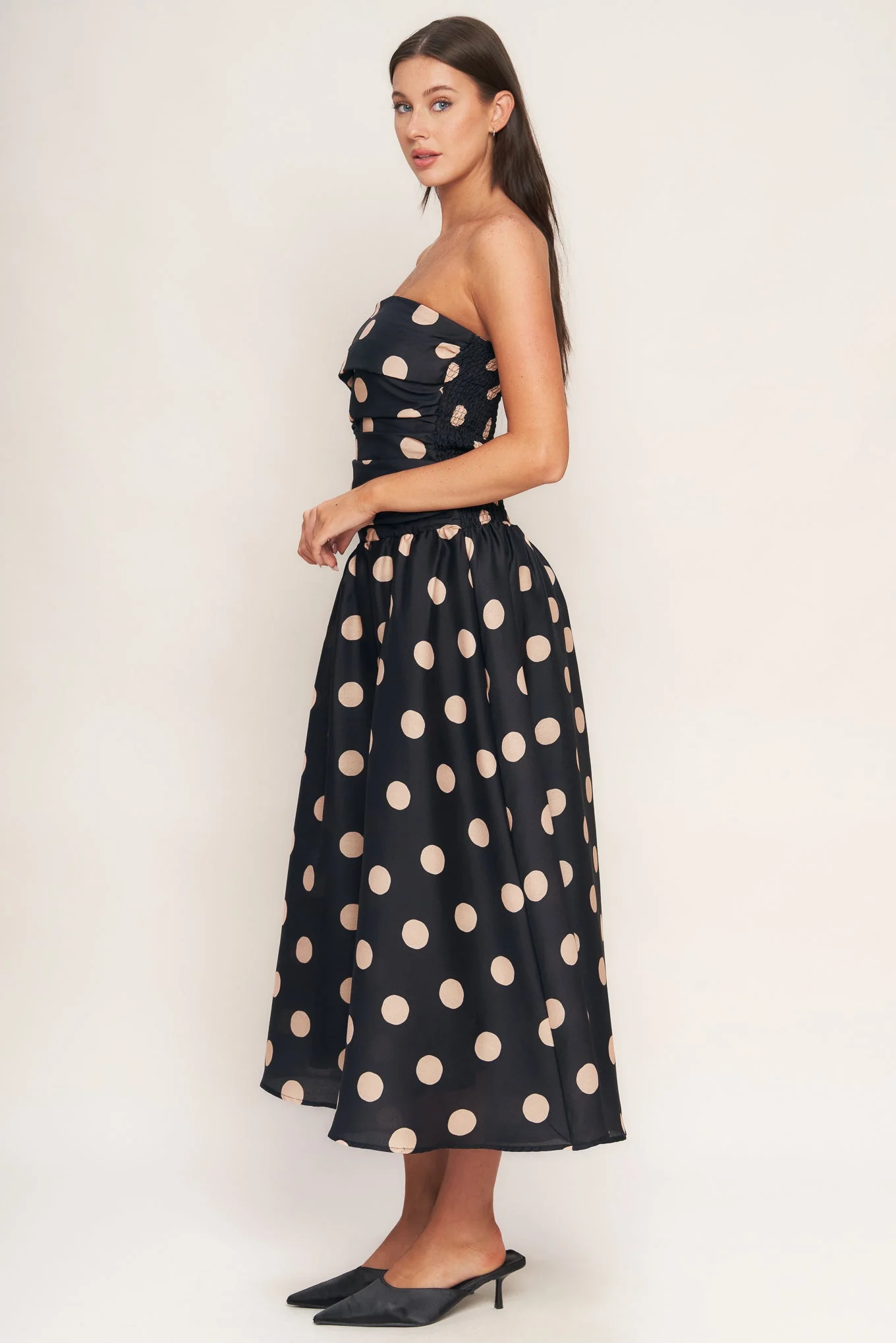 SPOTLIGHT HOUR POLKA DOT MIDI DRESS - FINAL SALE - Image 4